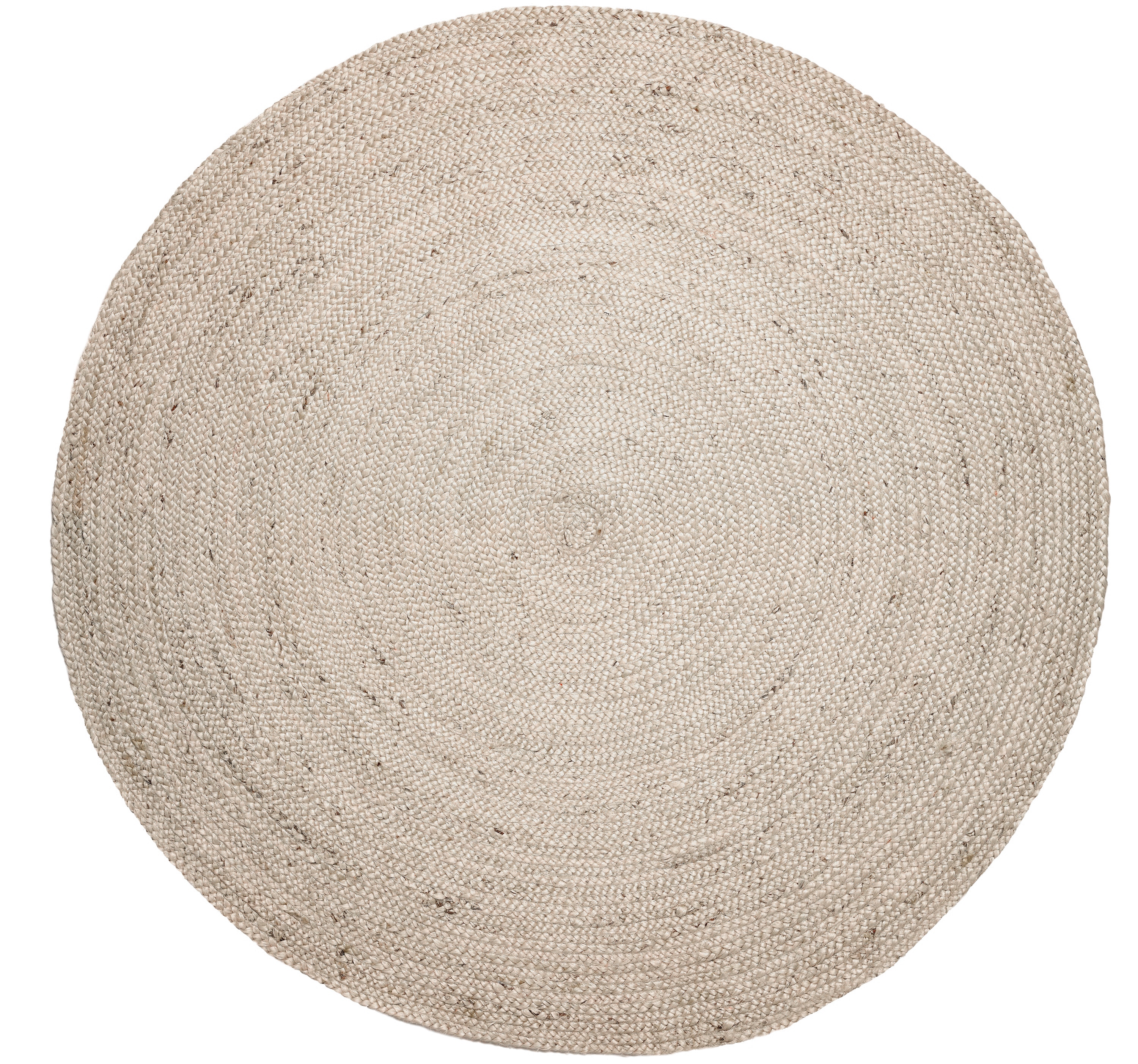 Anji Mountain 8 X 8 (ft) Jute Ivory, Off-white Round Indoor Solid  Farmhouse/Cottage Area Rug in the Rugs department at