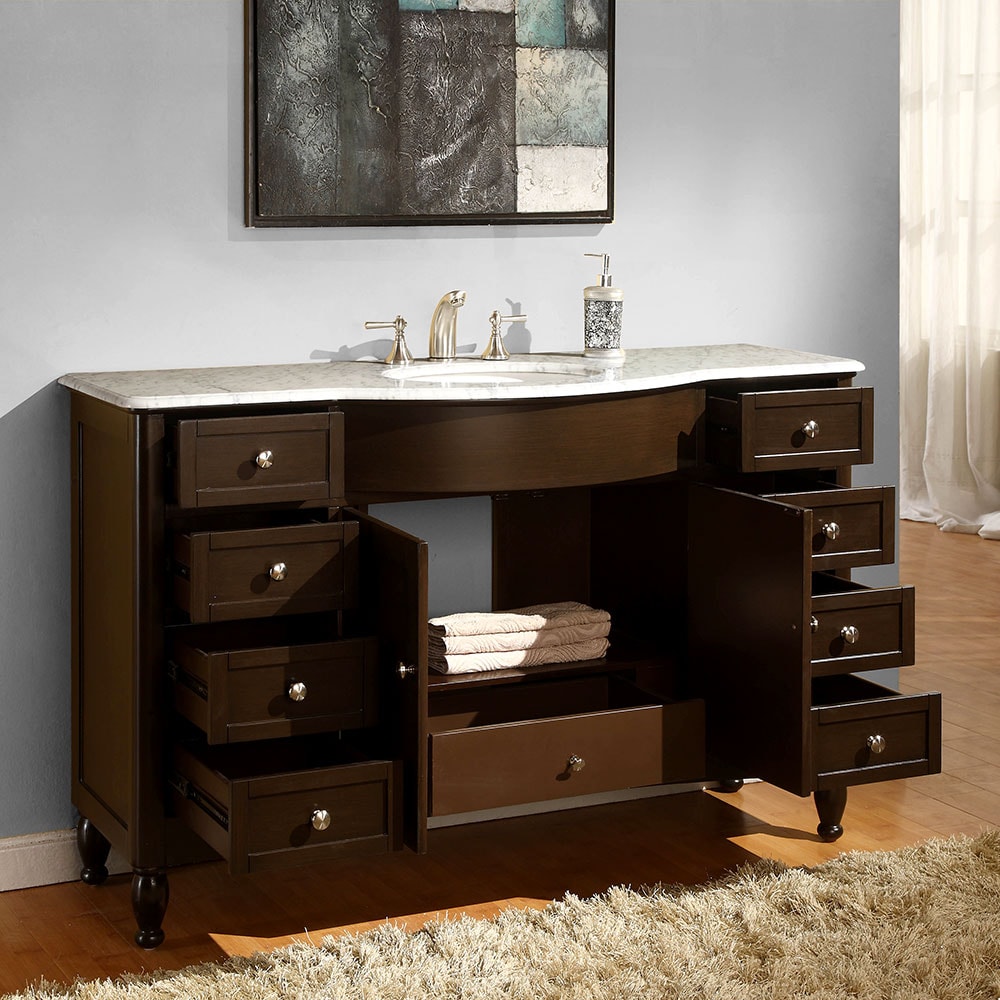 Silkroad Exclusive HYP-0717-WM-UWC-58 Bath-Vanity-Combo - View #8