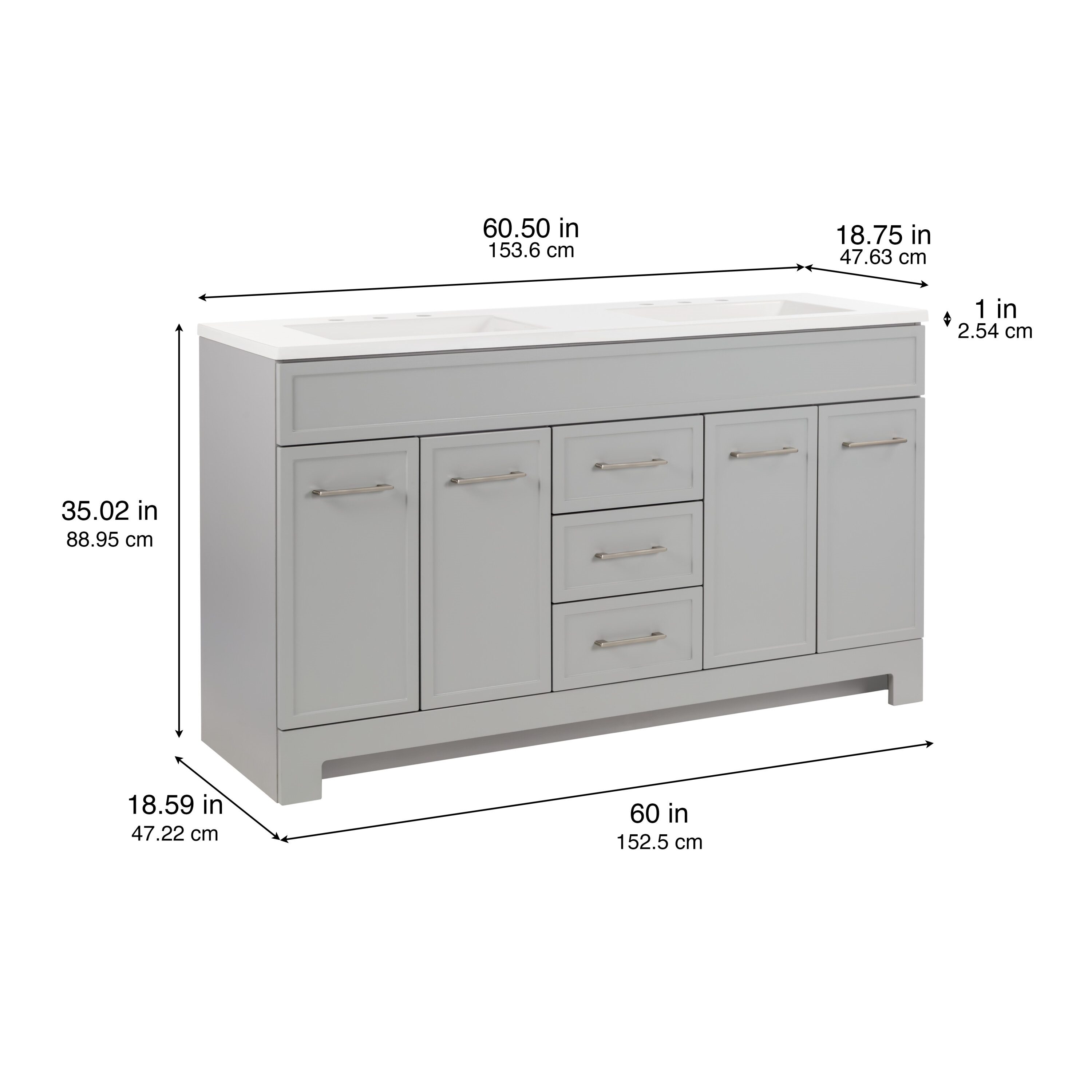 Diamond NOW PU60P2-PG Bath-Vanity-Combo - View #4