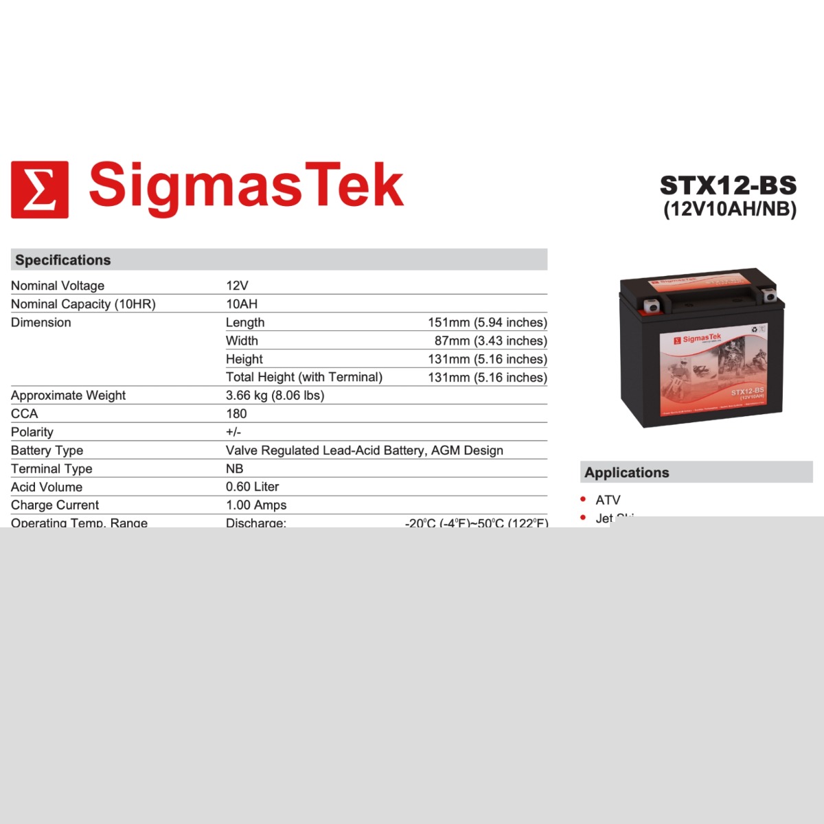 SigmasTek 652029309307 Device-Replacement-Batteries - View #2