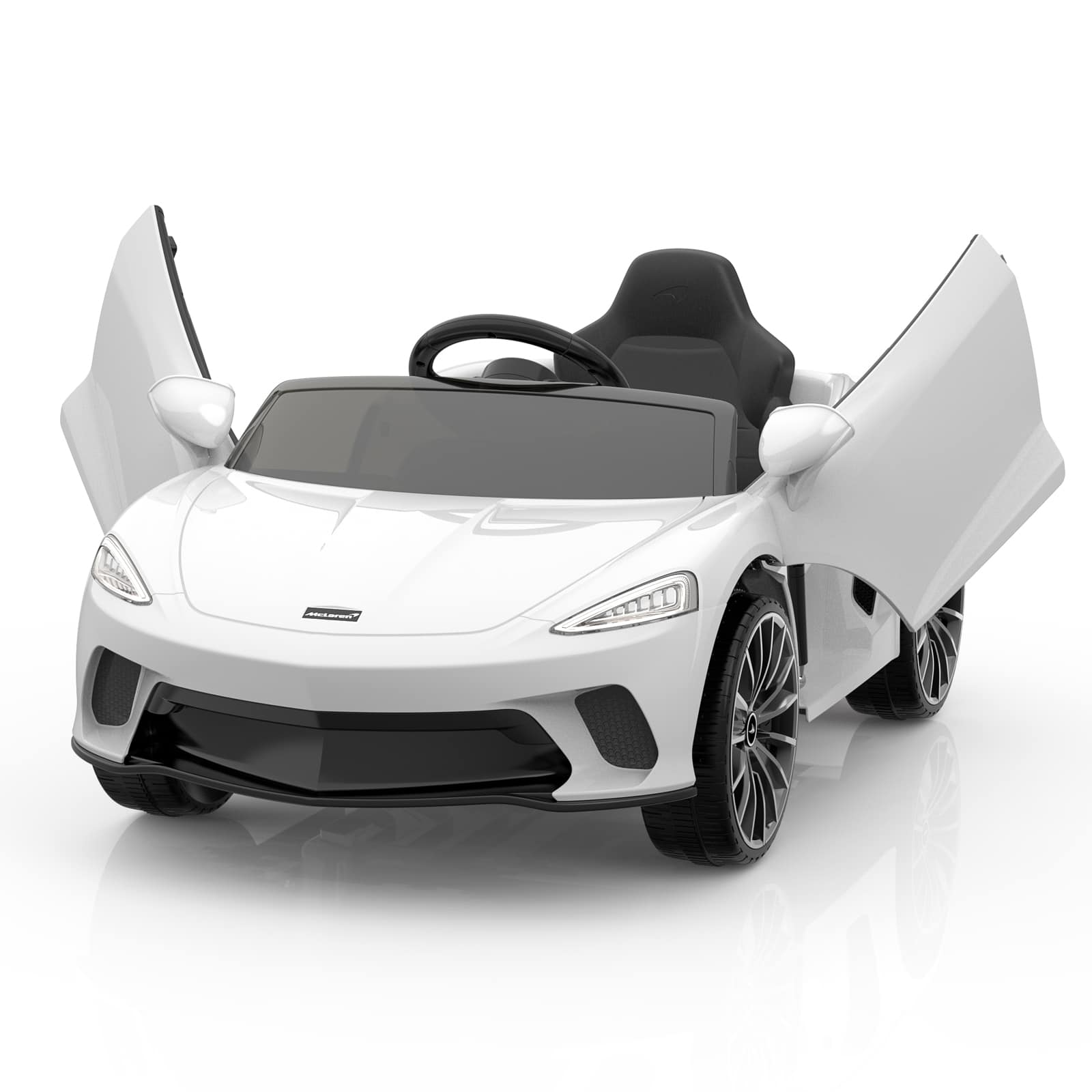 Qeetex LHF-TC-PTO-0Y5DRJK3 Car for Kids - 12V Kids Ride on Toys with Parent Remote Control - Ride on Car - Licensed Kids Toy Cars with LED Headlight - Sound System - 2 Speed Kids Electric Vehicle - White