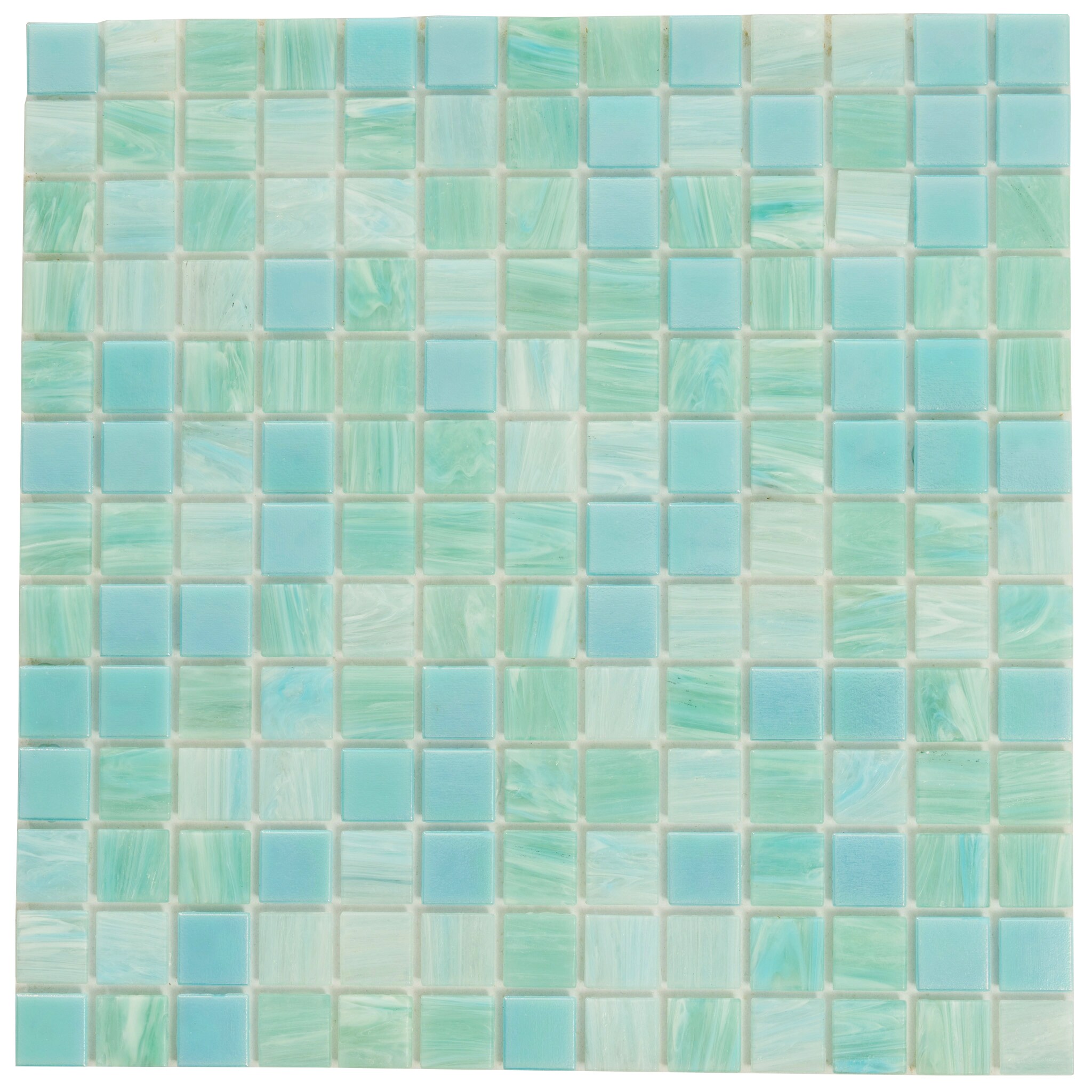 Apollo Tile Mingles Teal Green 12-in x 12-in Glossy Glass Uniform Squares Floor and Wall Tile (20-sq. ft/ Carton)