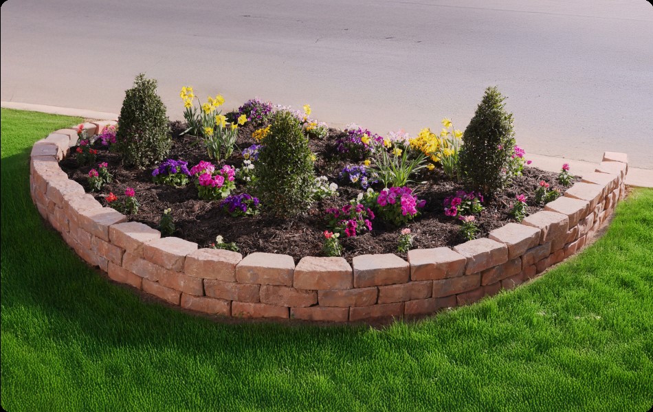   Build a Semi-Circular Landscape Wall Garden