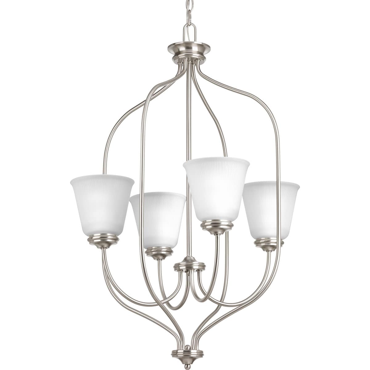 Progress Lighting Keats 4-Light Brushed Nickel Transitional Chandelier