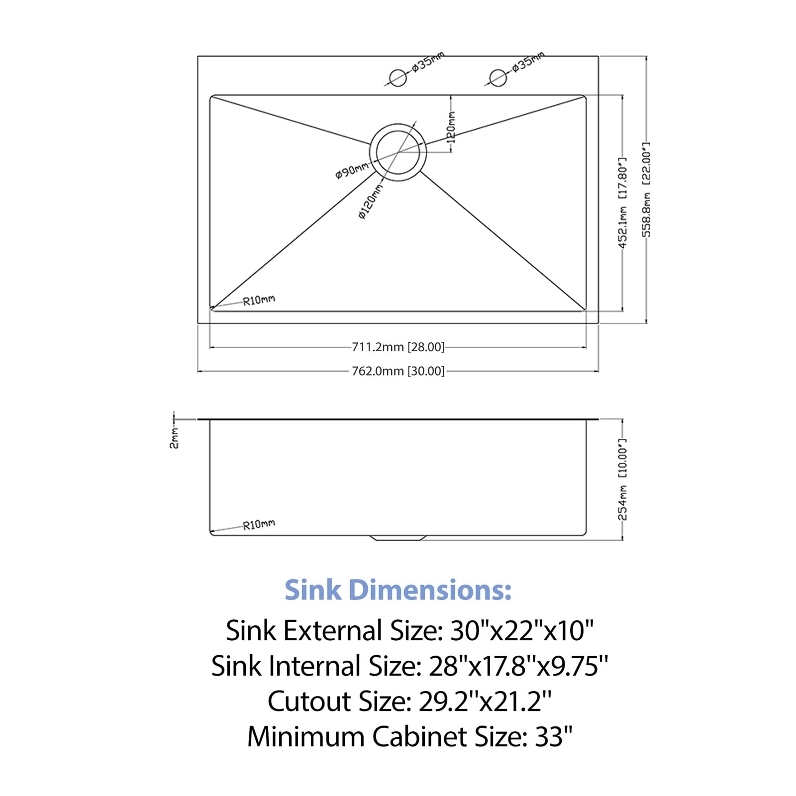 LIVIZA TLY-SS311102 Kitchen-Sinks - View #2