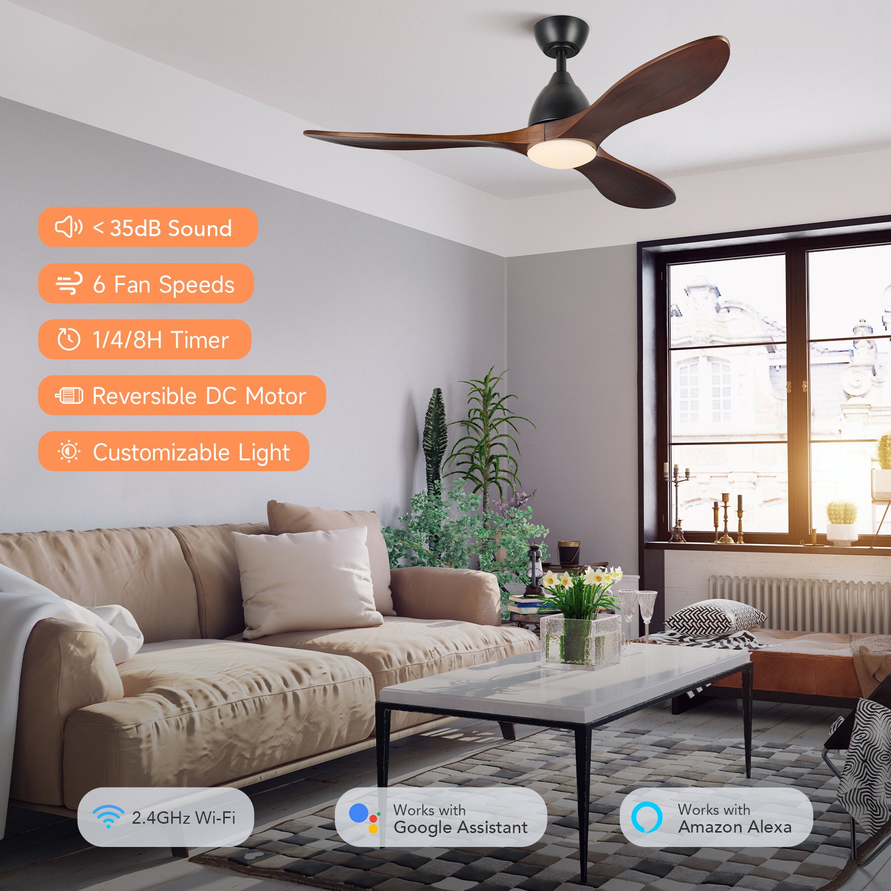 CO-Z CFN-1314-00 Ceiling-Fans - View #3