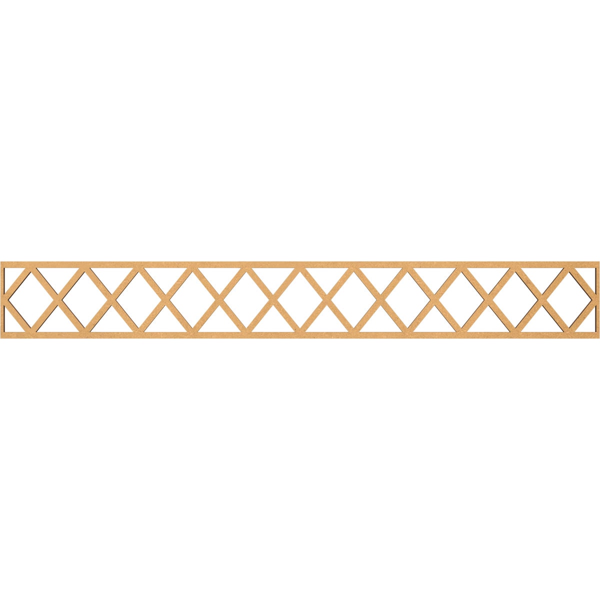 Ekena Millwork MLDA06X46WOLMF Wolford Fretwork Flat Trim 6-in x 3.86-ft Brown Unfinished 2157694 Pierced Wall Panel Moulding