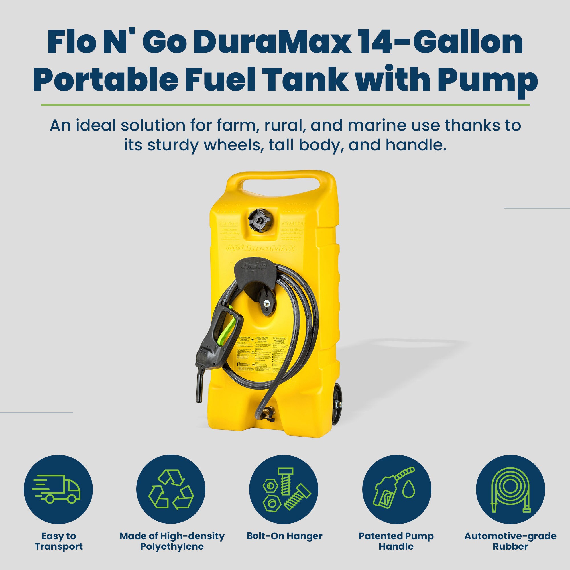 Scepter Flo N Go Duramax 14 Gal Diesel Fuel Tank Container Pump 4