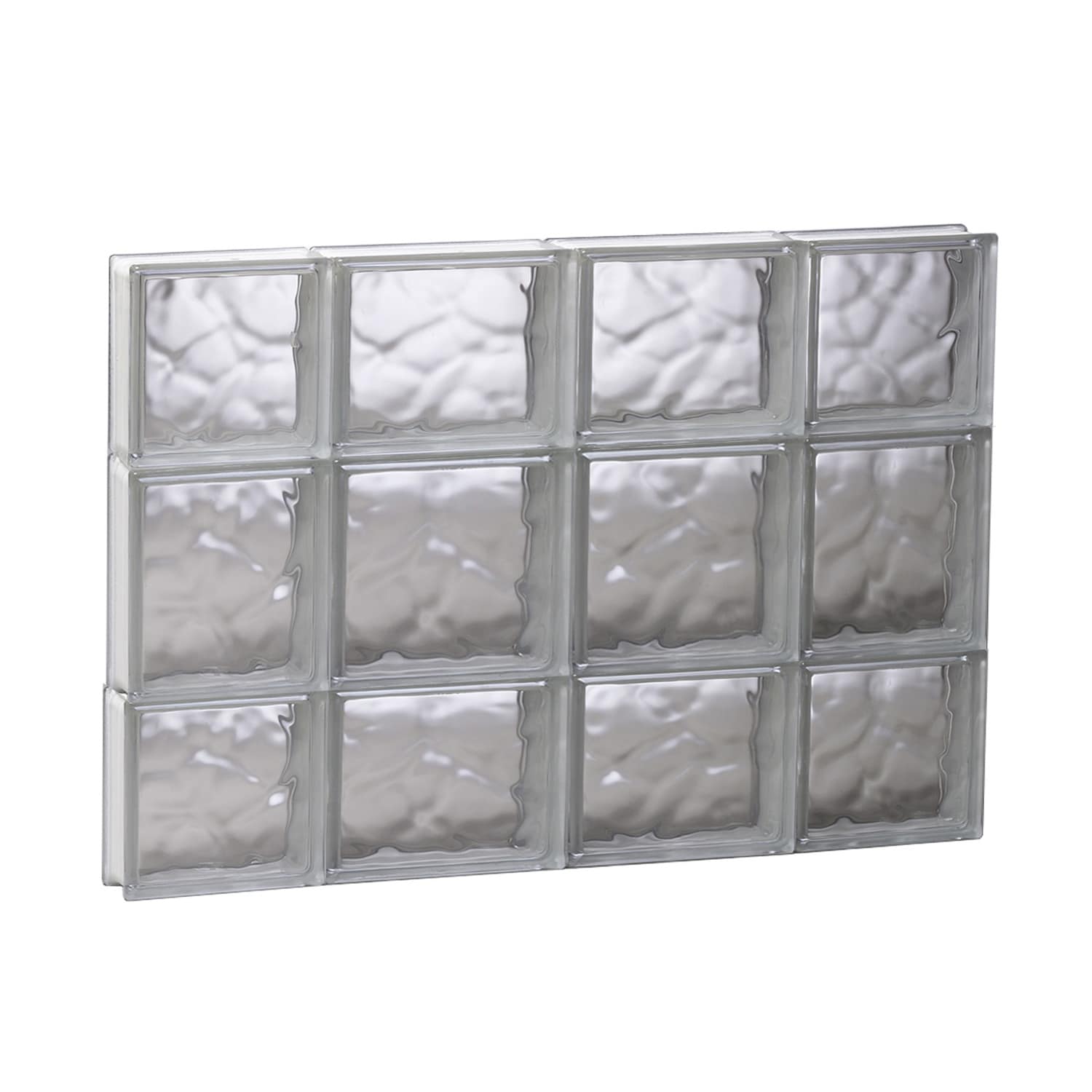 REDI2SET S2820DC Wavy Glass 27-in x 19-1/4-in Frameless Replacement Glass Block Window