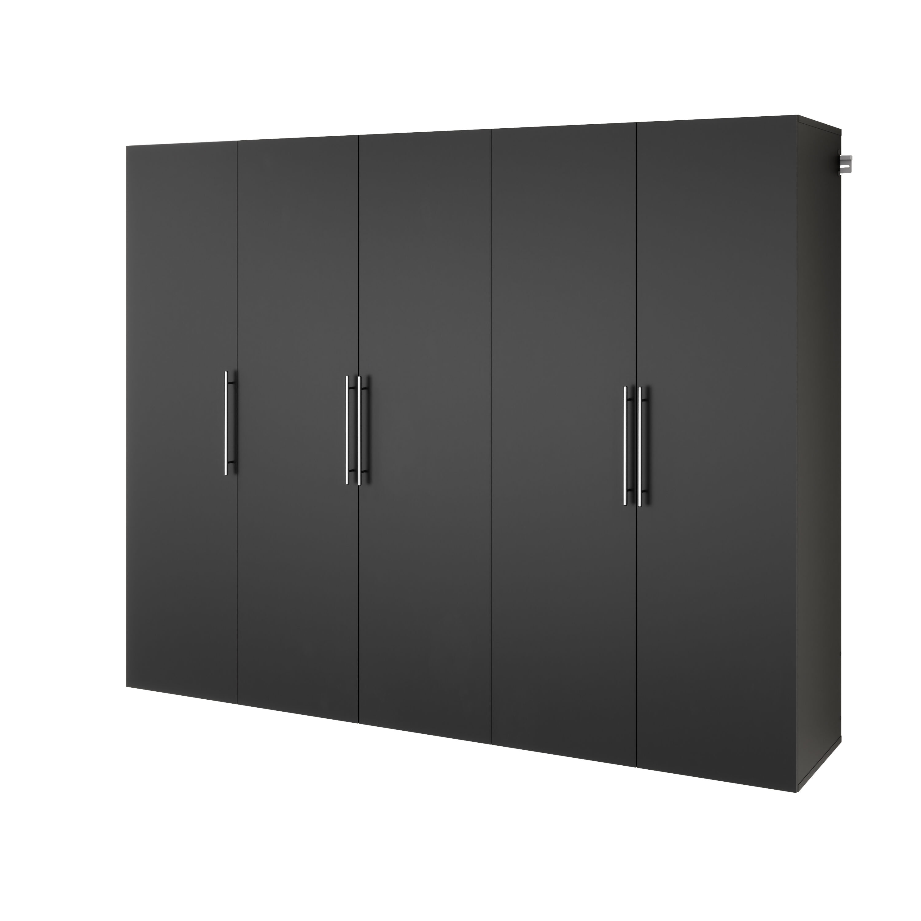 Prepac BRGW-0713-3M 90-in W x 72-in H x 20-in D 3 -Cabinets Composite wood Black HangUps Garage Storage System