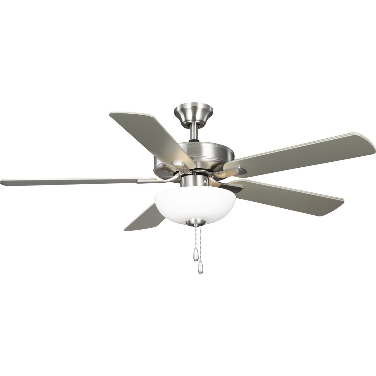 AirPro 52'' Brushed Nickel Ceiling Fan with Light and Reversible Blades