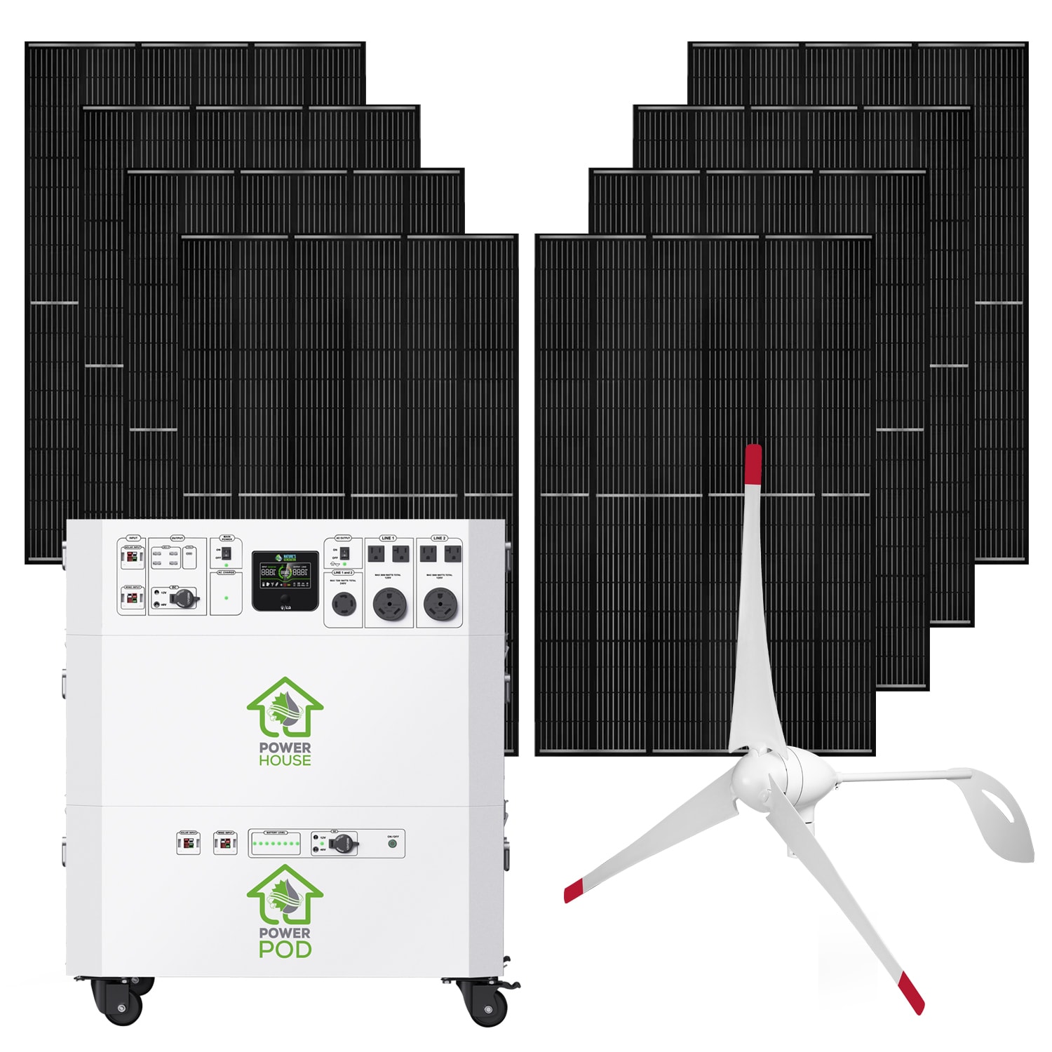  NGPHPTAW Powerhouse 7200 -Watts Portable Power Station 6 Solar Panels Included