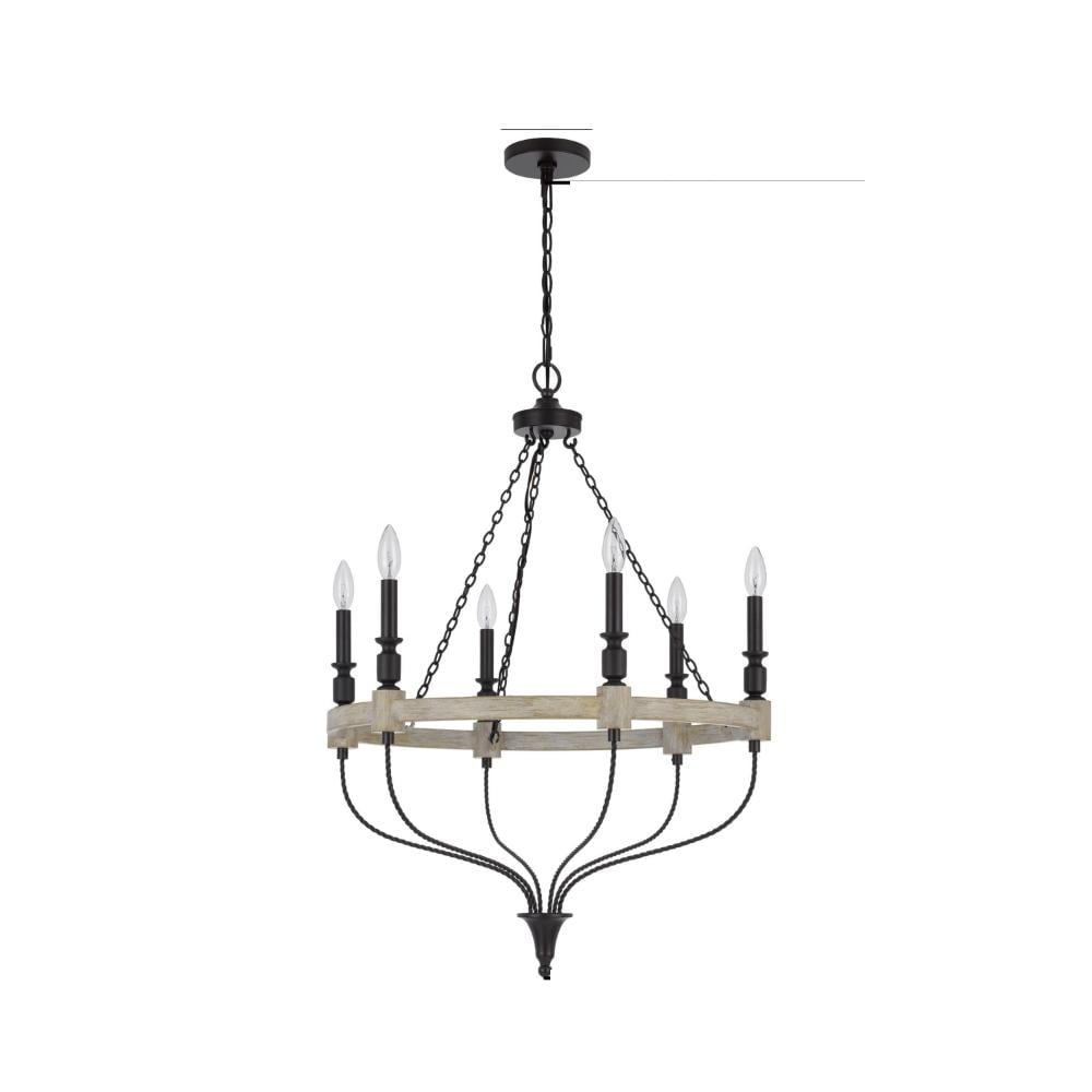 Benzara Chandeliers 1 -Light Gray Metal Chandelier