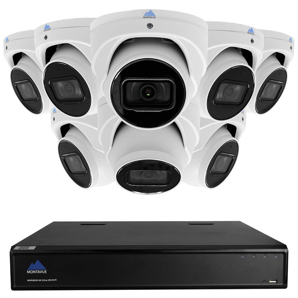 Montavue MTIP120828T 4MP starlight Indoor/Outdoor 8-Camera Plug-in Dome 2Tb Hard Drive Security Camera System