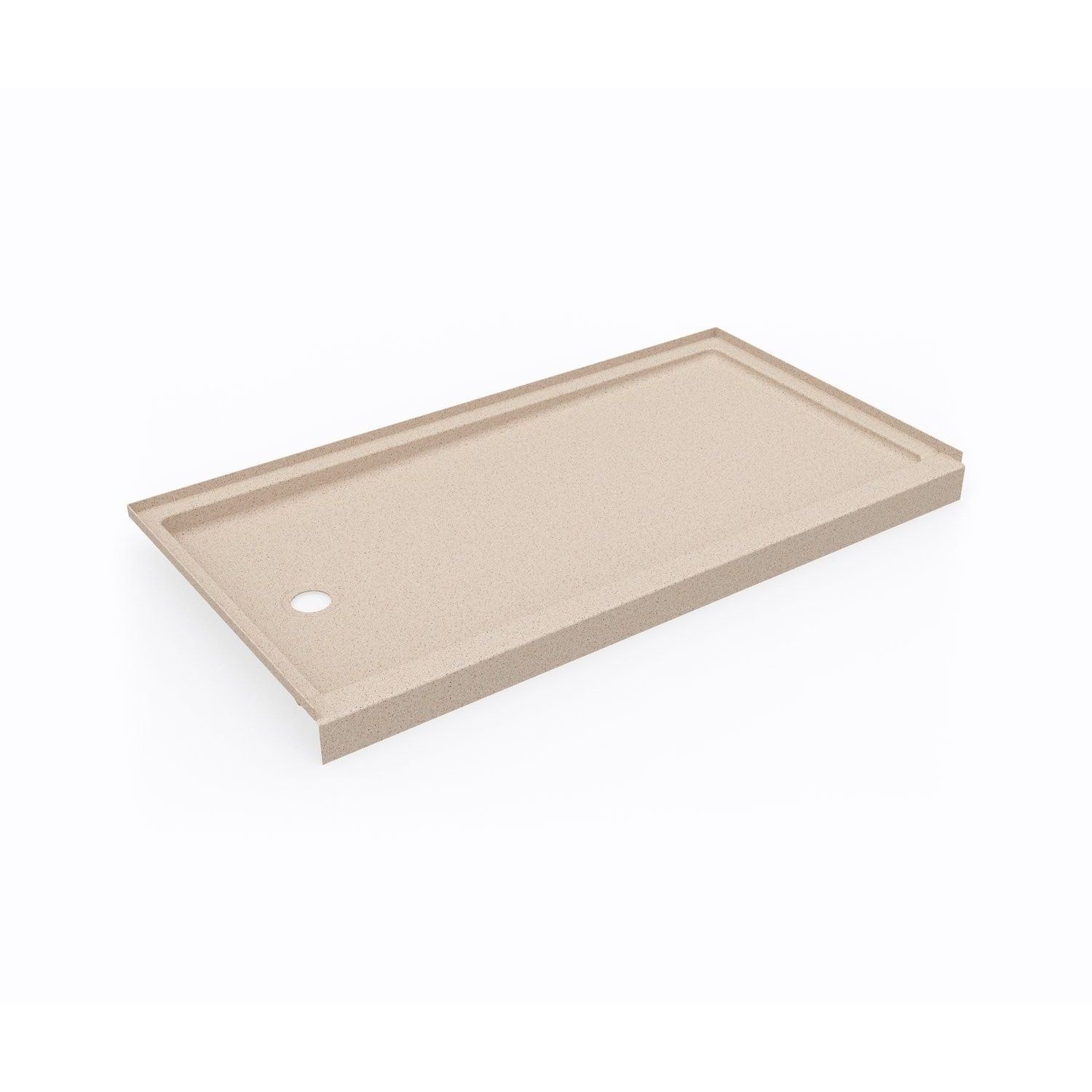 SWAN SR03260RM.040 32-in W x 60-in L Right Bermuda Sand Rectangle Shower Pan Base with 3.31-in H Threshold