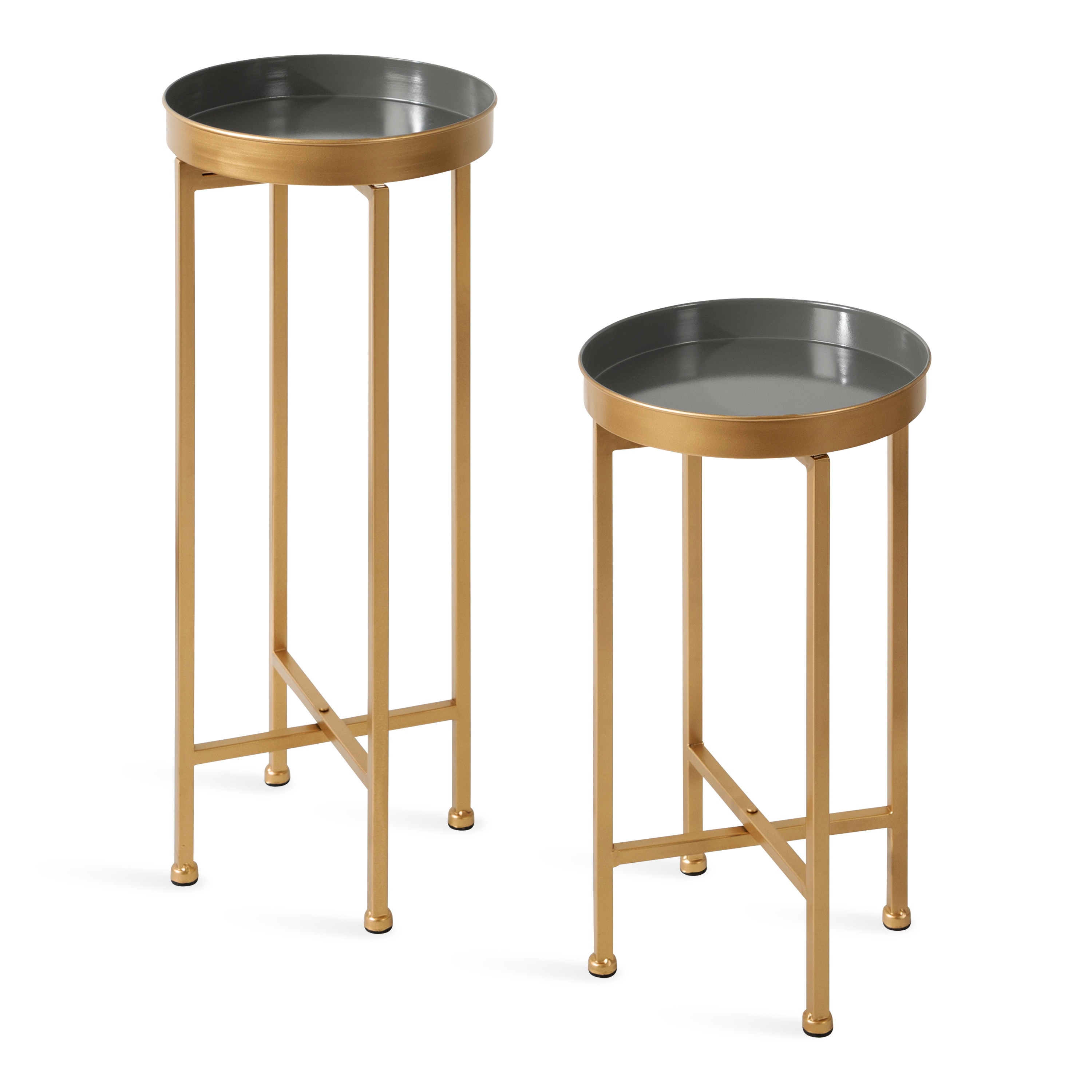 Kate and Laurel 221153 Deliah 2 -Piece Modern Black Accent Table Set