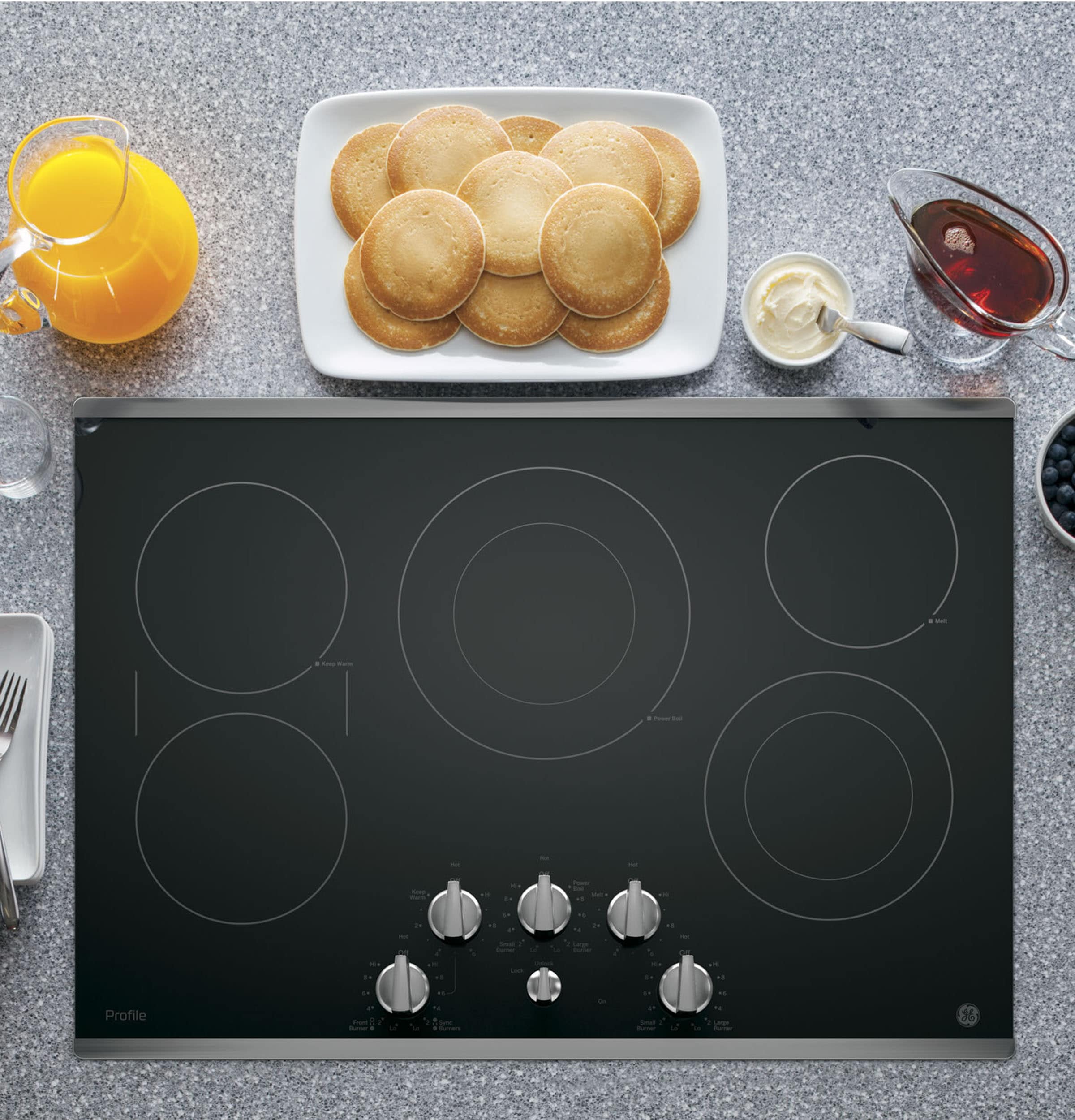 GE Profile™ Series 30 Electric Cooktop-Slate