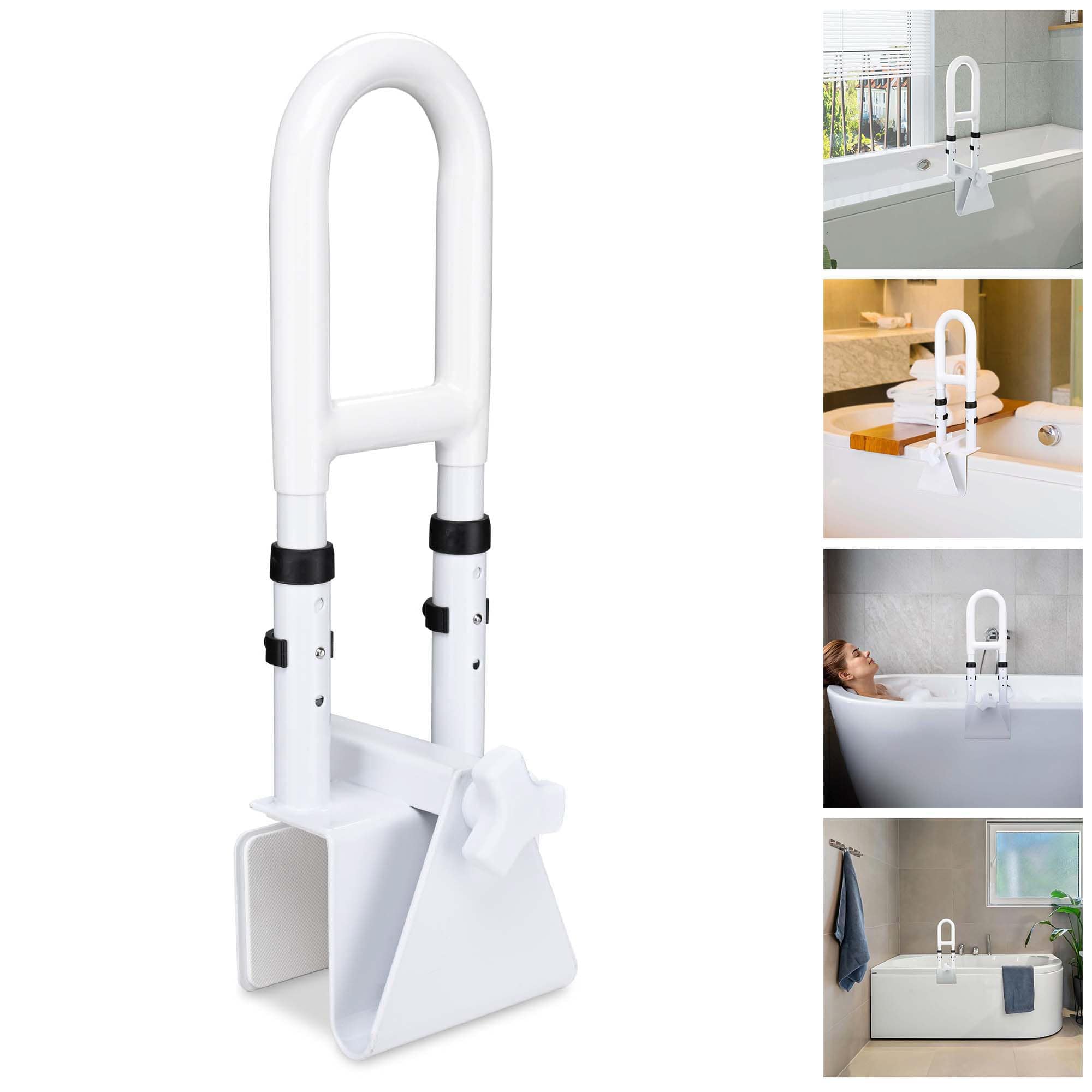 Yescom 38BTB001-BAR-0-LO Bathtub Grab Bar Safety Rail Adjustable Shower Handle Locking Clamp 330 Pounds Support for Elderly Handicap
