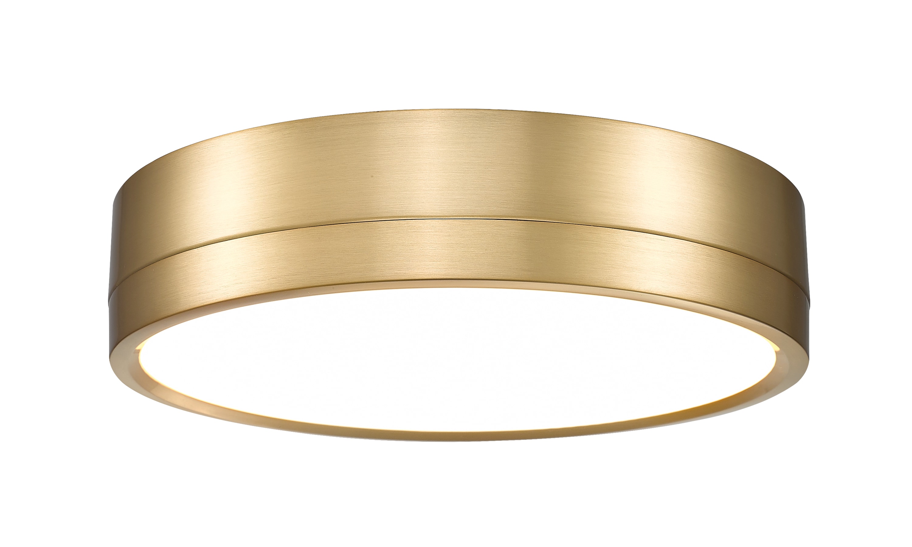 Z-Lite 1006F12-MGLD-LED Algar 1 -Light 12-in Brushed Gold Integrated LED Flush Mount Light