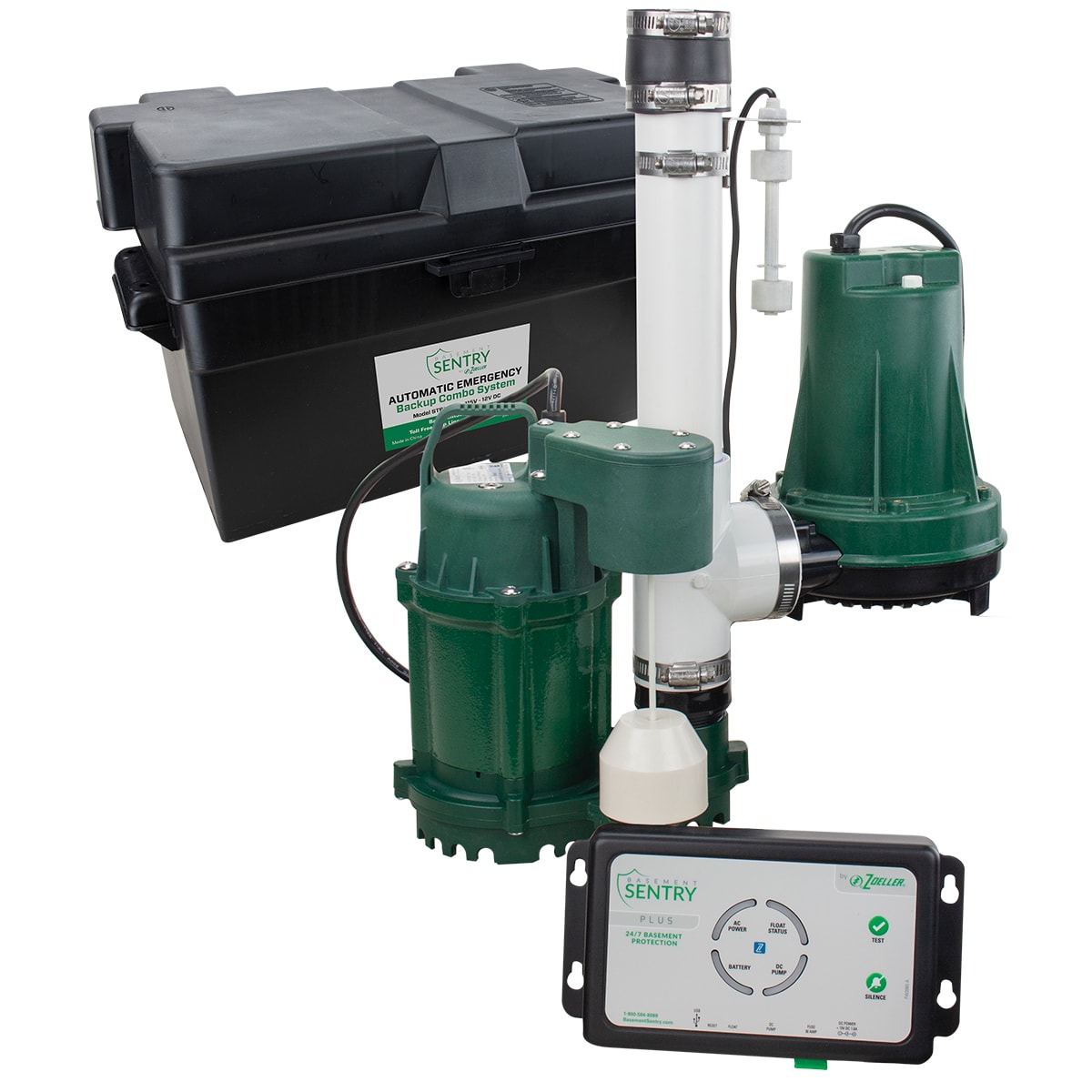 Zoeller 1/3-HP 12-Volt Thermoplastic Battery-powered Sump Pump in the Water  Pumps department at