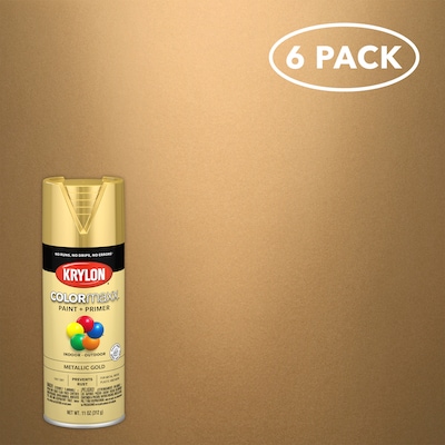 Krylon Fusion All-In-One Gloss Gold Metallic Spray Paint and Primer In One  (NET WT. 12-oz