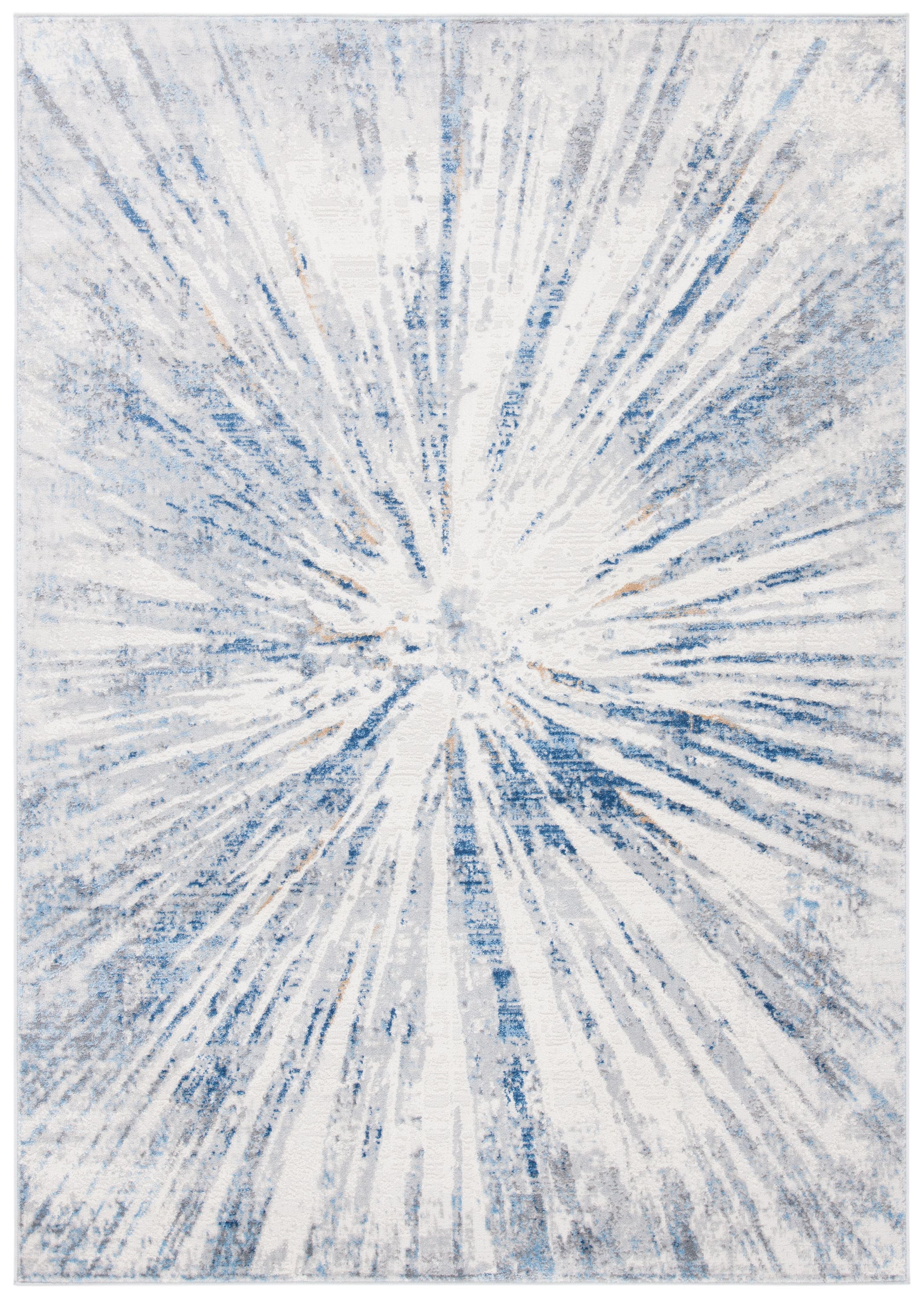 Safavieh ALA449F-4 Amelia Gertrude 4 x 6 (ft) Loomed Synthetic Gray/Blue Rectangular Indoor Distressed/Overdyed Bohemian/Eclectic Area rug
