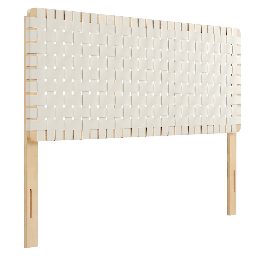 Modway -  Sparta Weave Vegan Leather Queen Headboard in Natural Beige