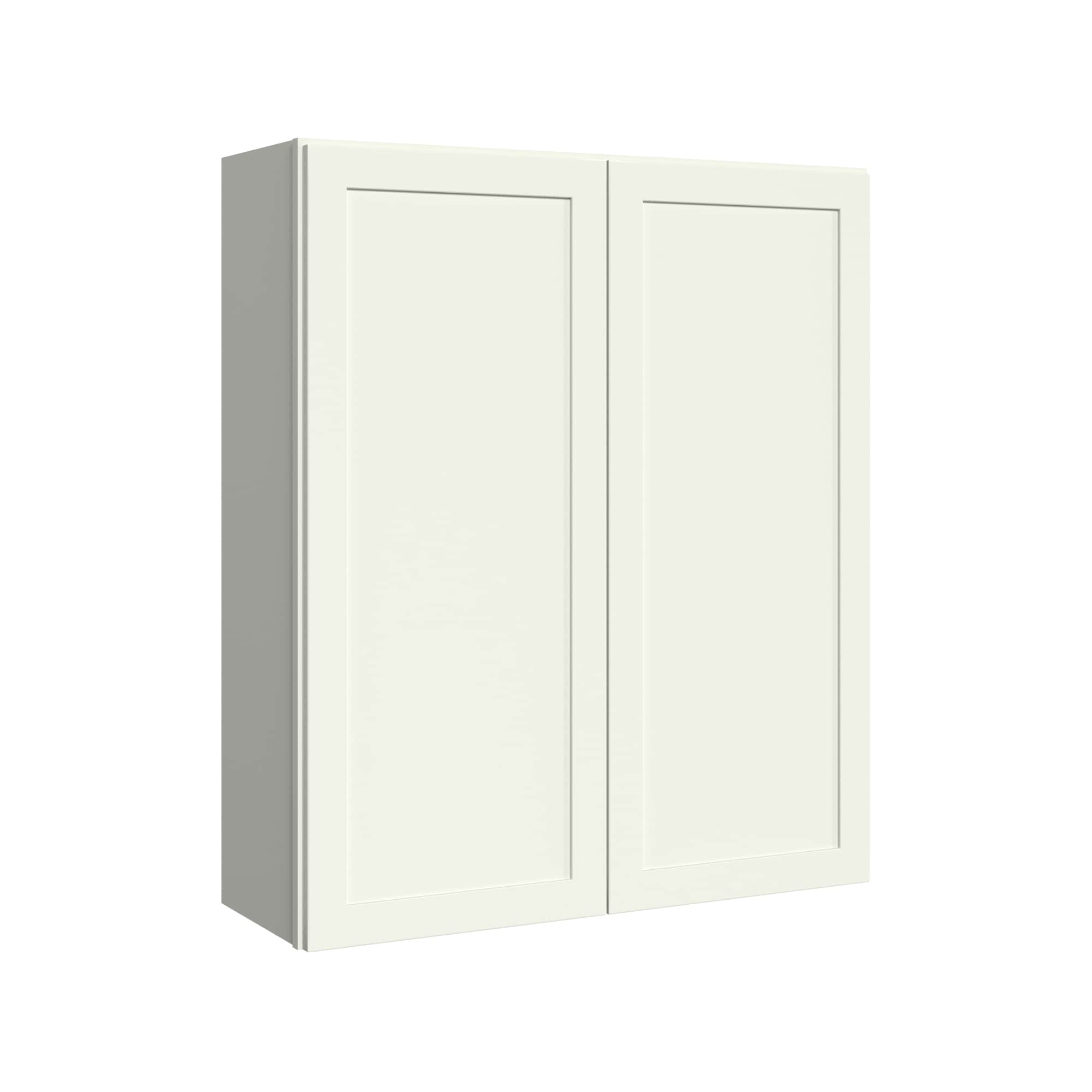 KraftMaid Momentum W3642G71 Deveron 36-in W x 42-in H x 12-in D Dove White Wall Fully assembled Plywood Cabinet (Recessed Panel Shaker)