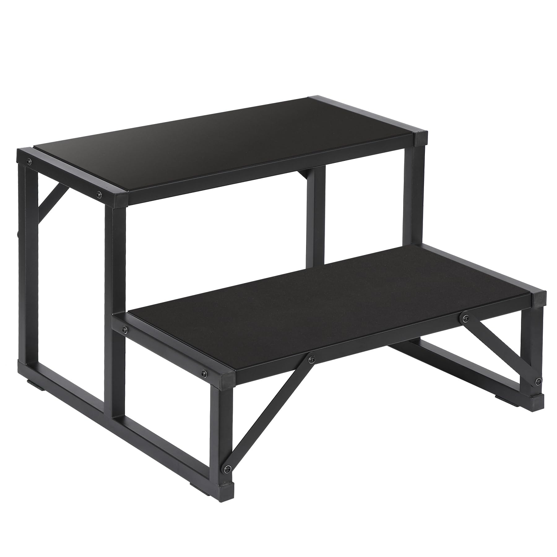 Etokfoks  2 Step Stairs 24 in Heavy Duty Steel Slip Resistant Surface 1 Pack for Hot Tubs RVs Bed Stools