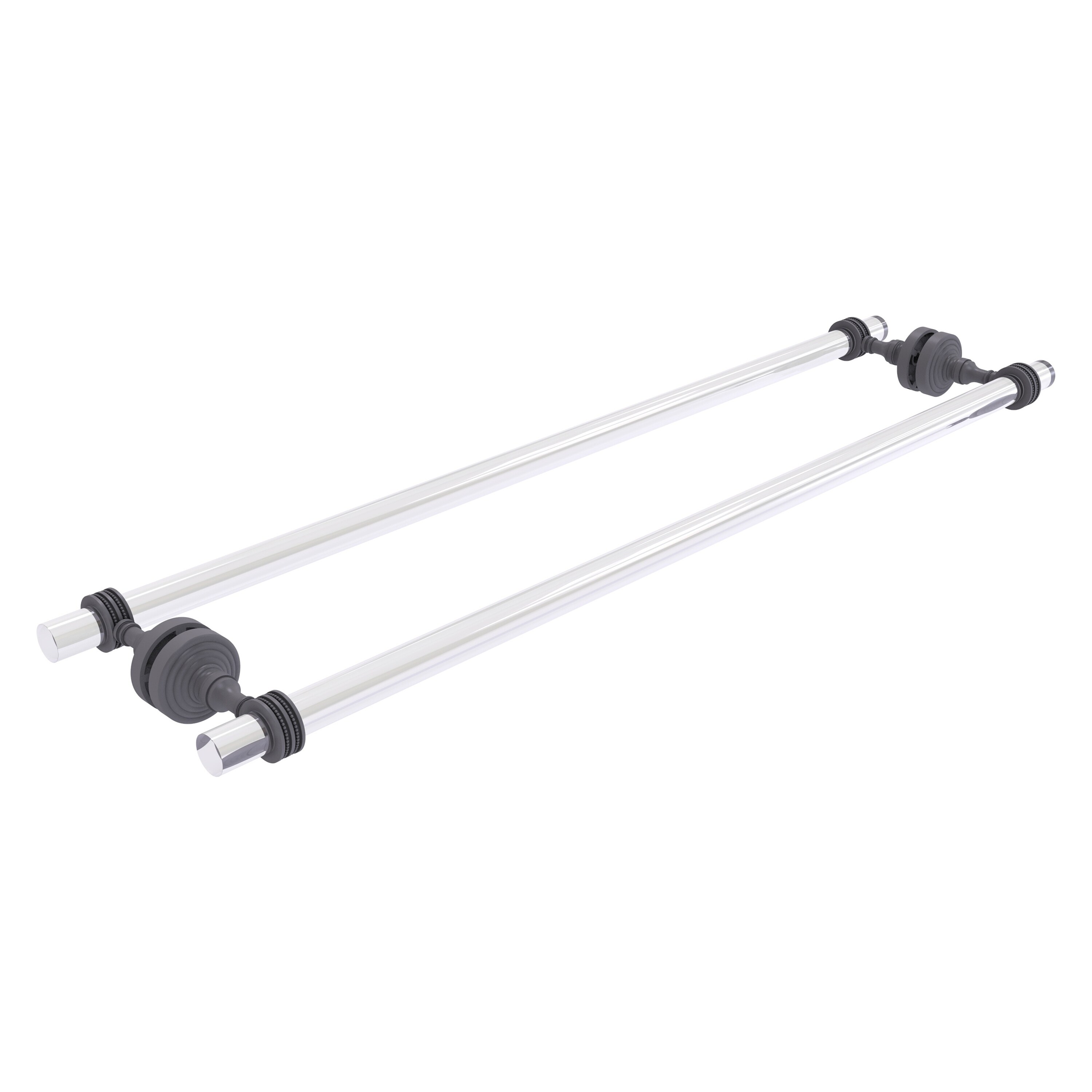Allied Brass PG-41D-BB-30-GYM Pacific Grove 30-in double Matte Gray Wall mount Double Towel Bar