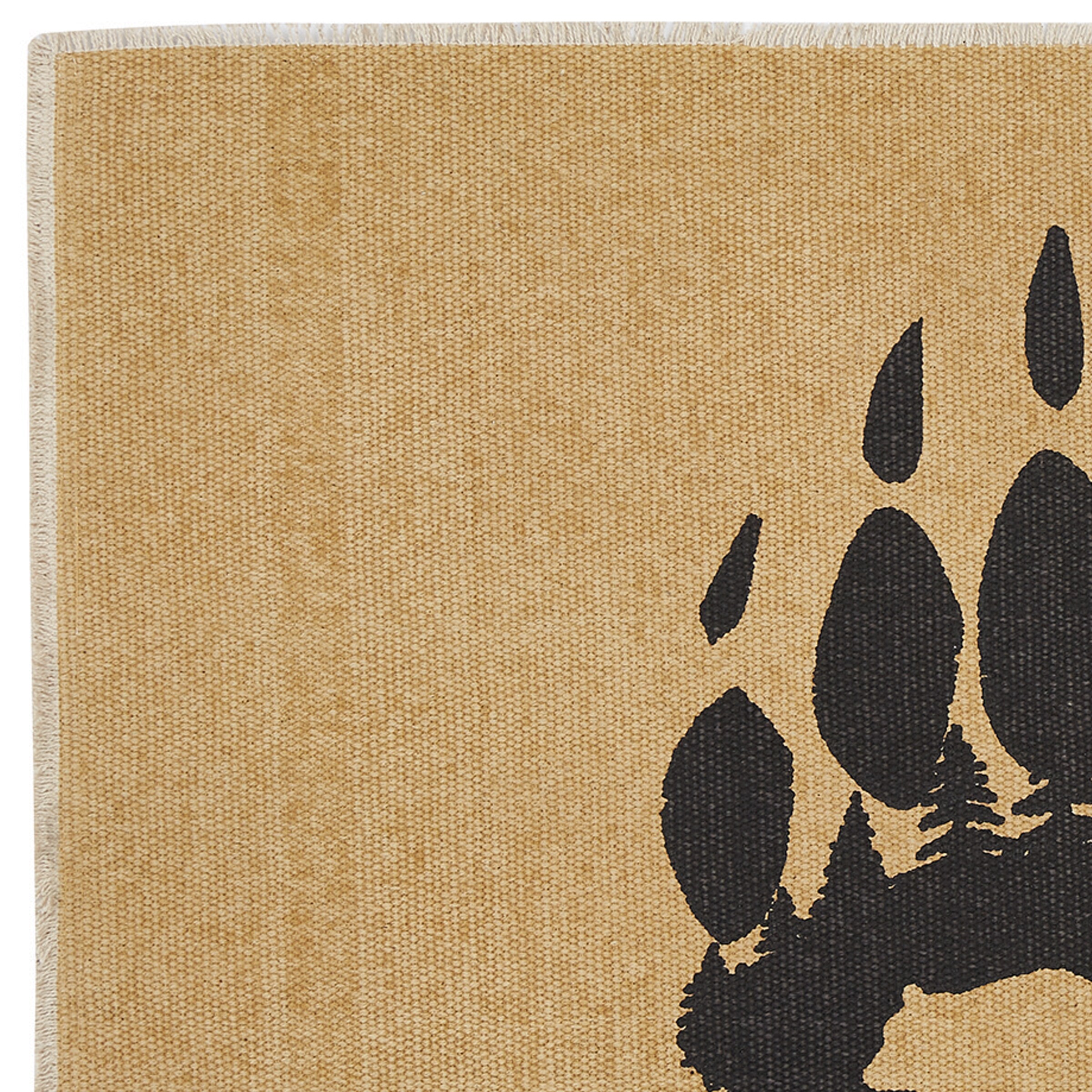 Park Designs Bear Paw Printed Brown Rug 2 ft x 3 ft