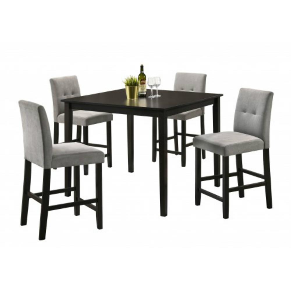 CASAINC Black Dining Room Set with Square Table in the Dining Room Sets ...