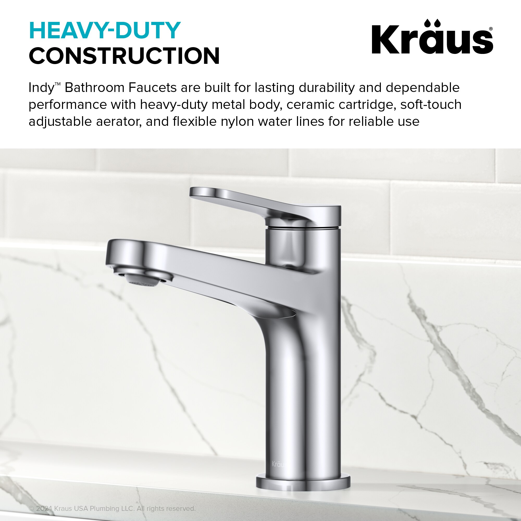 Indy Chrome Single Handle Bathroom Faucet with Pop Up Drain
