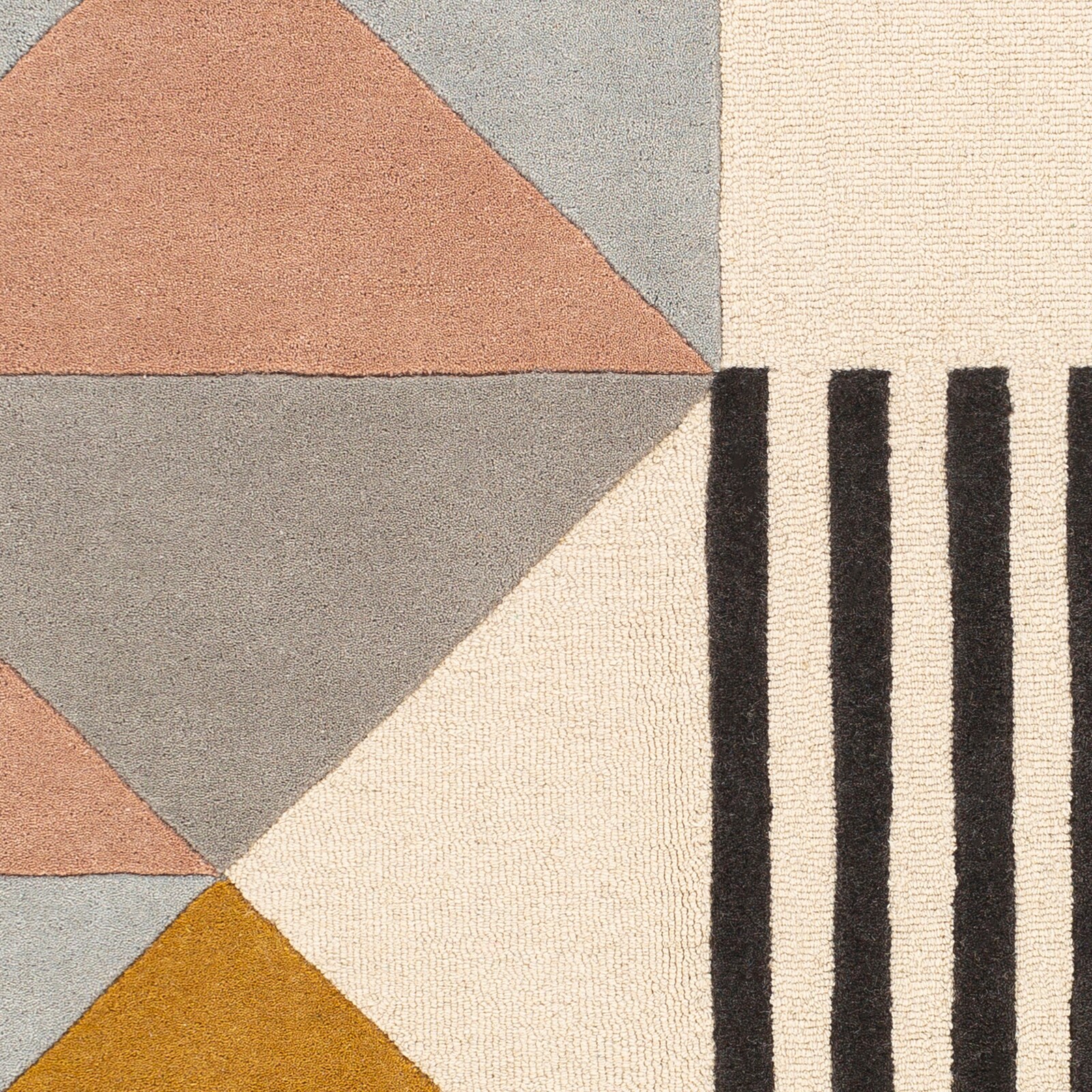 Hand-Tufted Modern Gray Wool 5' x 7' Rectangular Rug