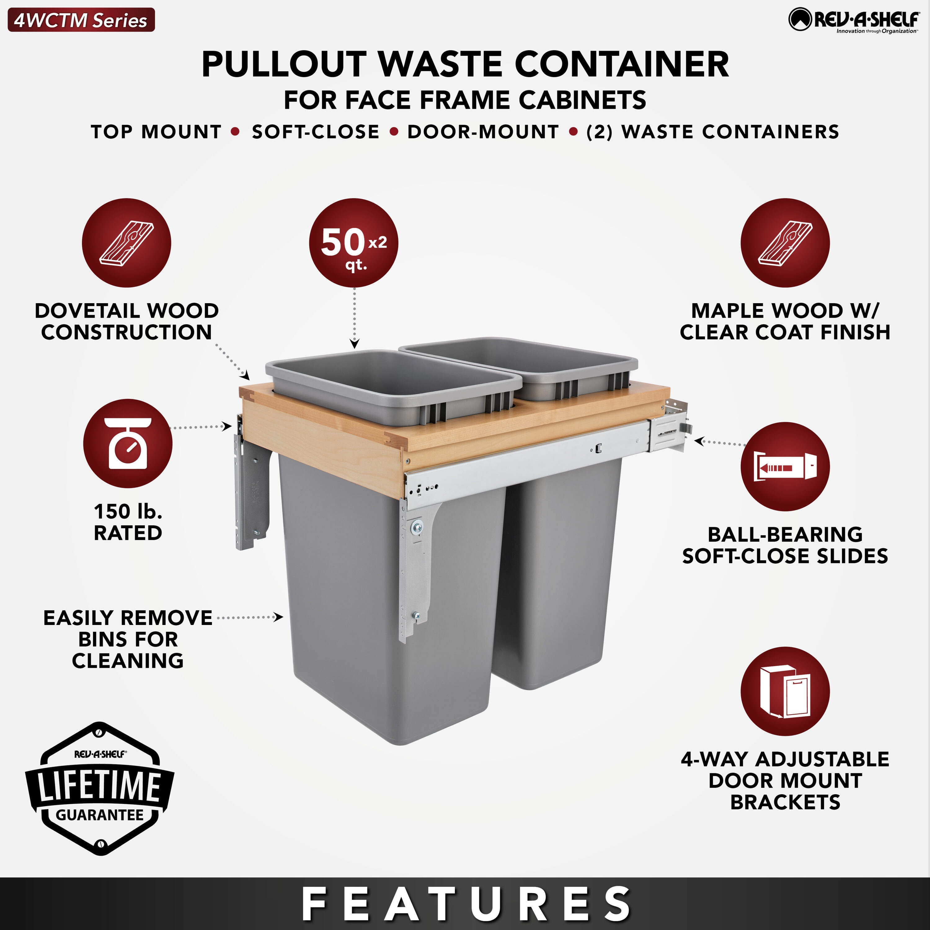 Rev-A-Shelf 320400 Pullout-Trash-Cans - View #9