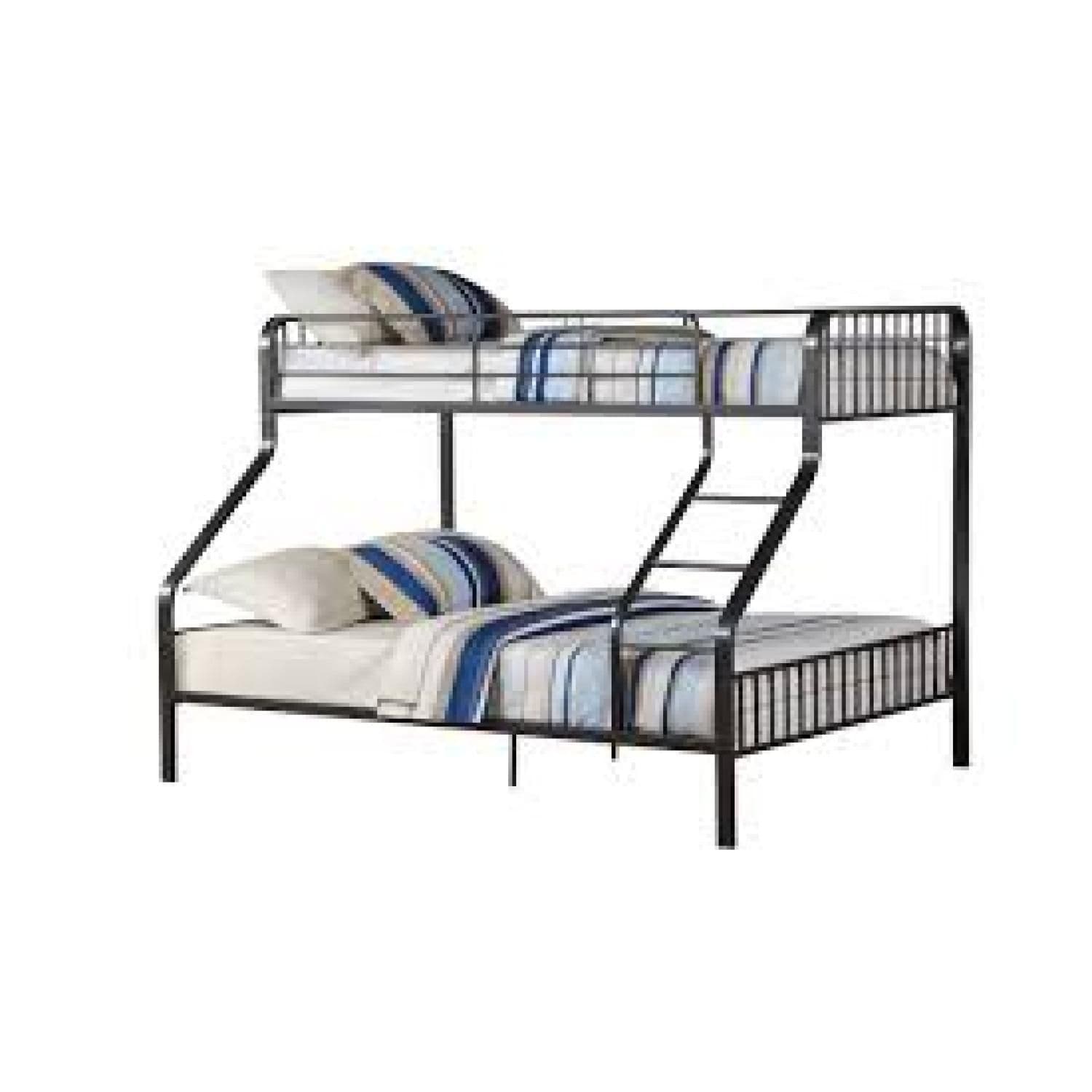 JASMODER Gunmetal Queen Composite Platform Bed in the Beds department ...