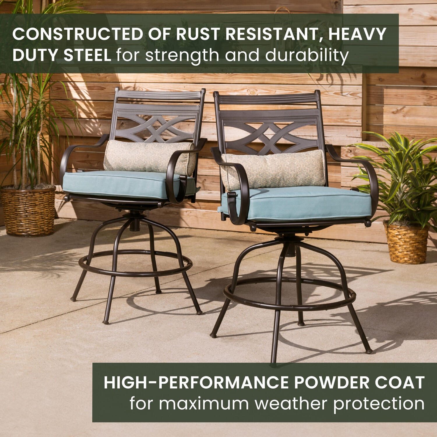 Hanover MCLRDN9PCBRSW8-BLU Patio-Dining-Sets - View #4
