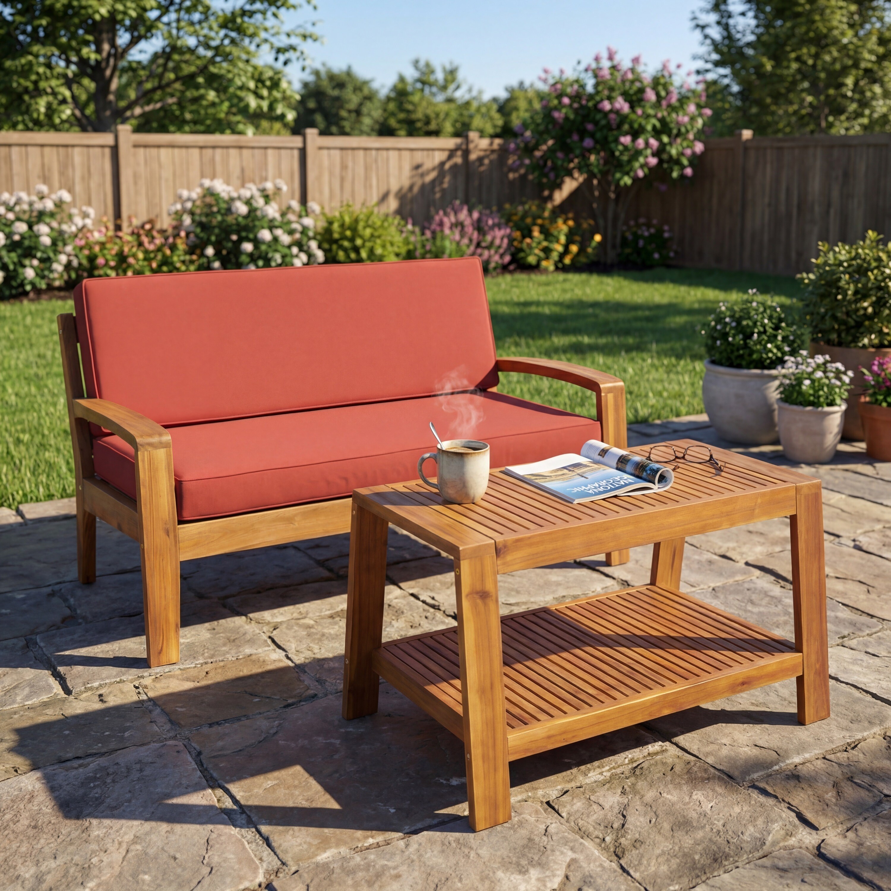 Moda Furnishings MD57976REDSKIN Patio-Conversation-Sets - View #4