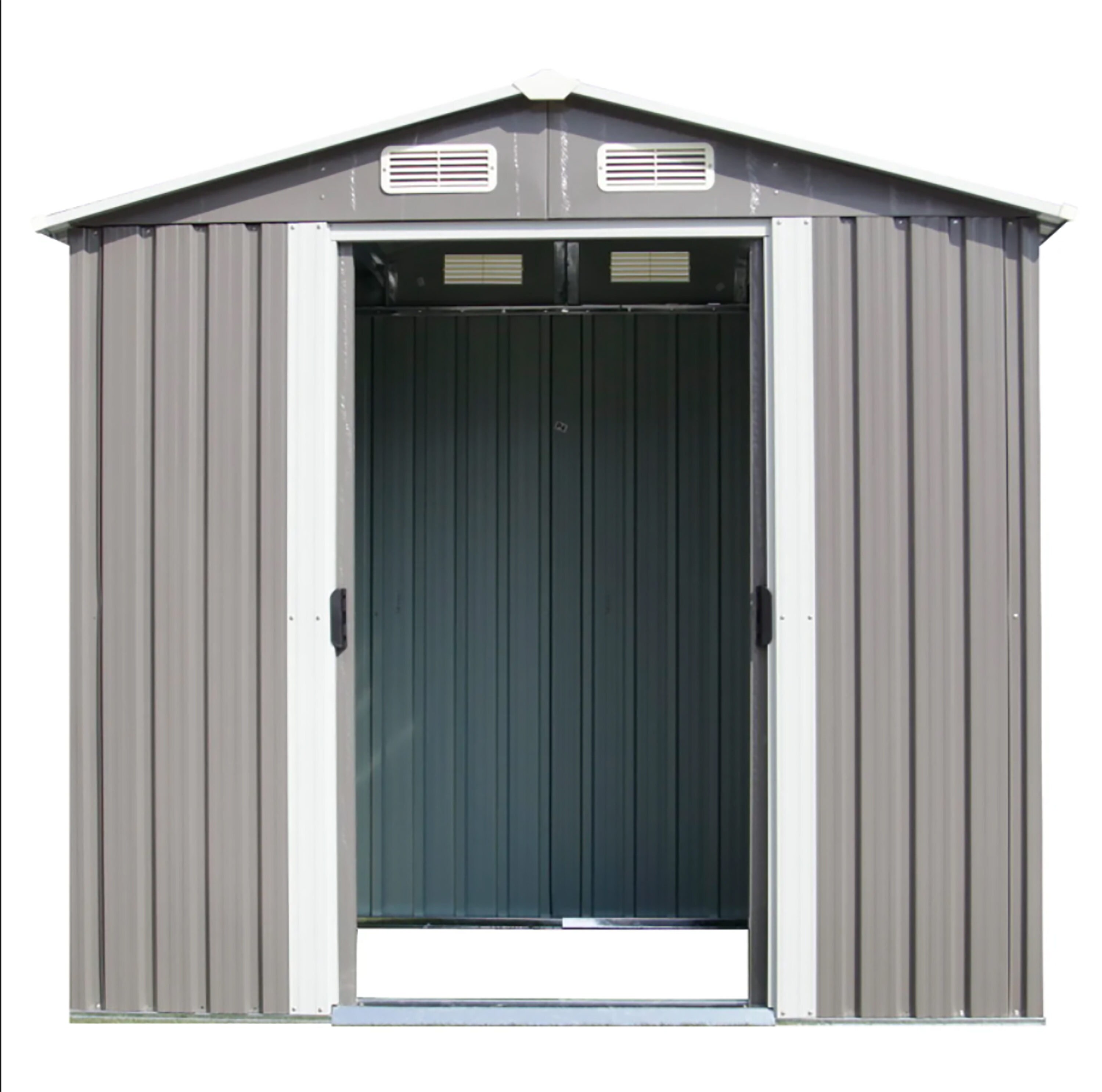 VEIKOUS 4-ft x 6-ft Galvanized Steel Storage Shed in the Metal