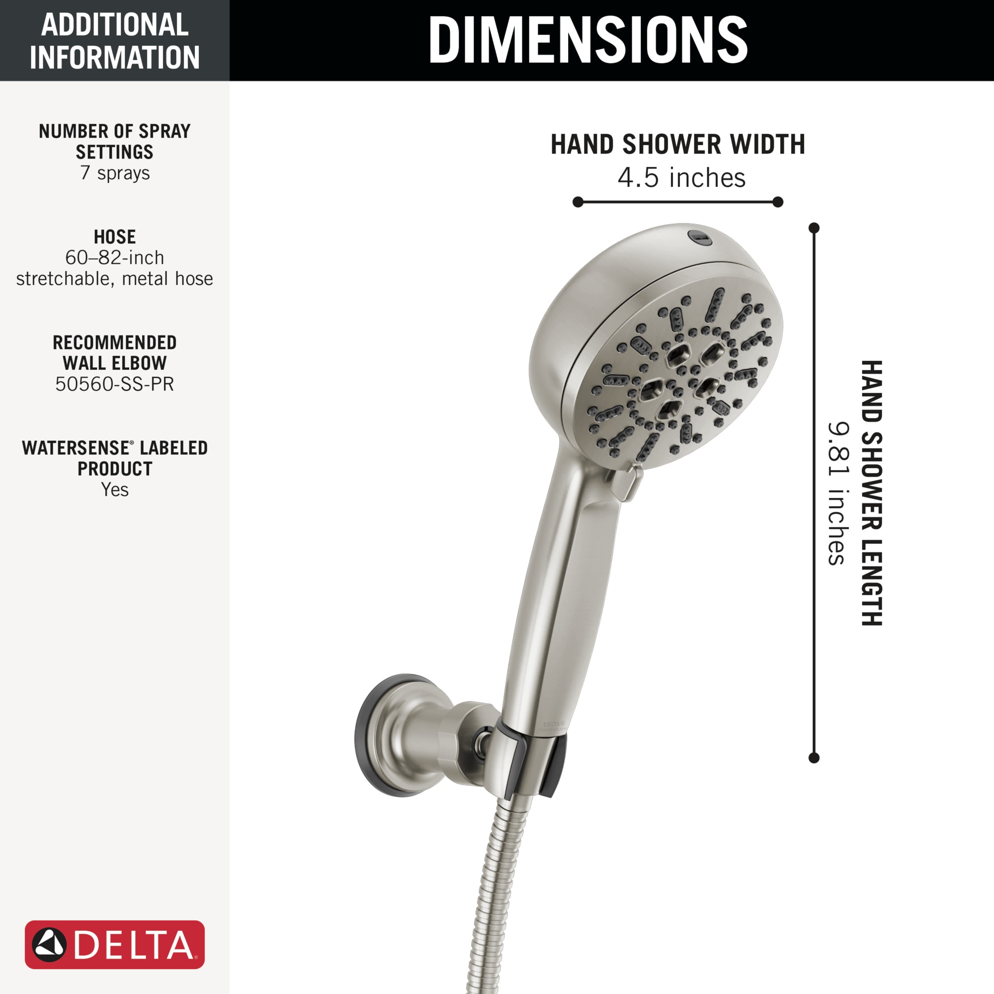 Delta 55884-SS-PR Fixed-Showerhead - View #2