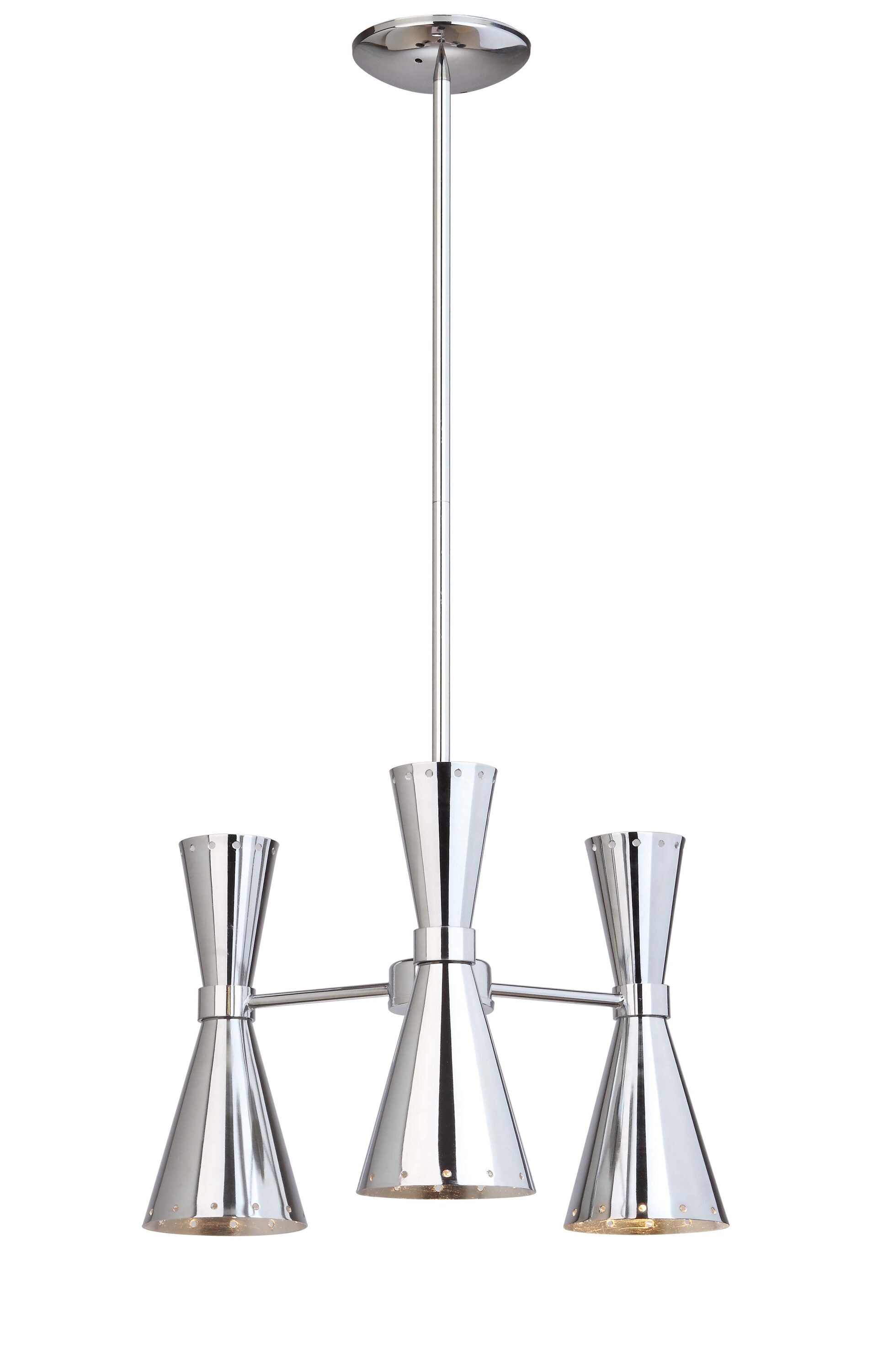 Safavieh Elisio 3-Light Chrome Modern/Contemporary Medium Hanging ...