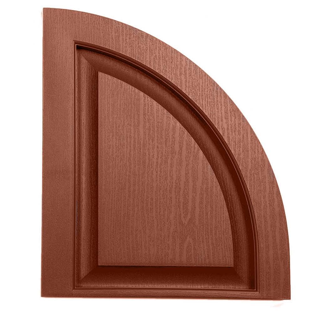 Alpha ACCRPQTRRNDCB 14.5-in W x 16.5-in H Cranberry Paintable No Batten Exterior Shutters (2-Pack)