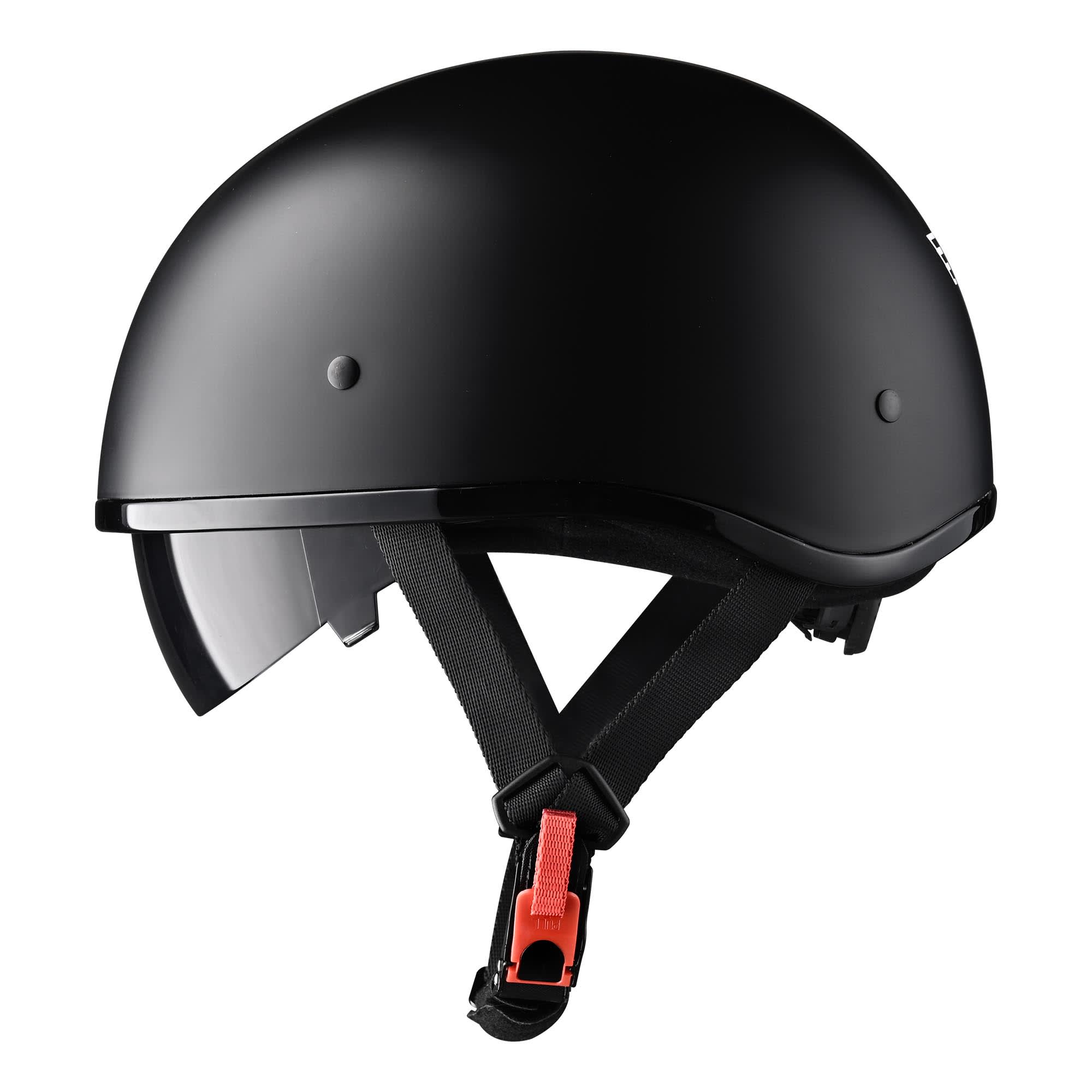 Yescom 33HEL013-883VXL-M-LO AHR Half Face Motorcycle Helmet Sun Visor DOT Approved Bike Chopper Matte Black