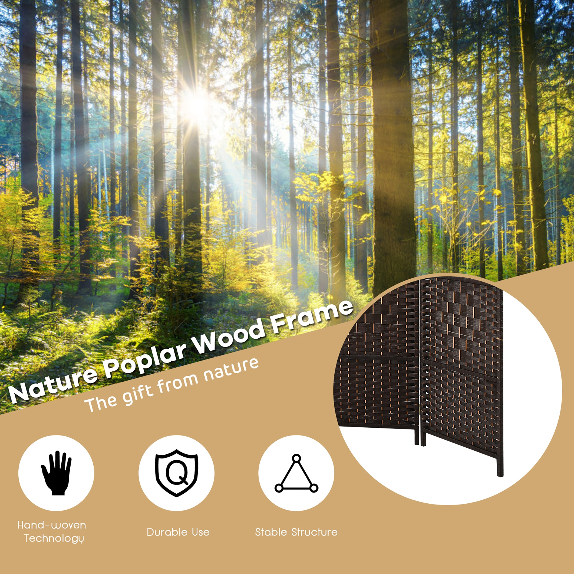 Costway SXL00109 Indoor-Privacy-Screens - View #4
