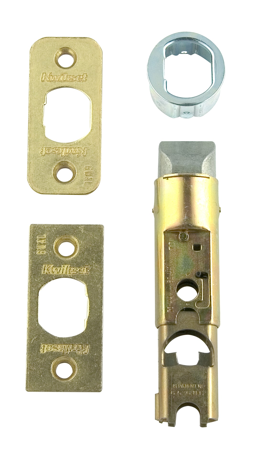 Kwikset Polished Brass Adjustable Door Latch with Deadbolt