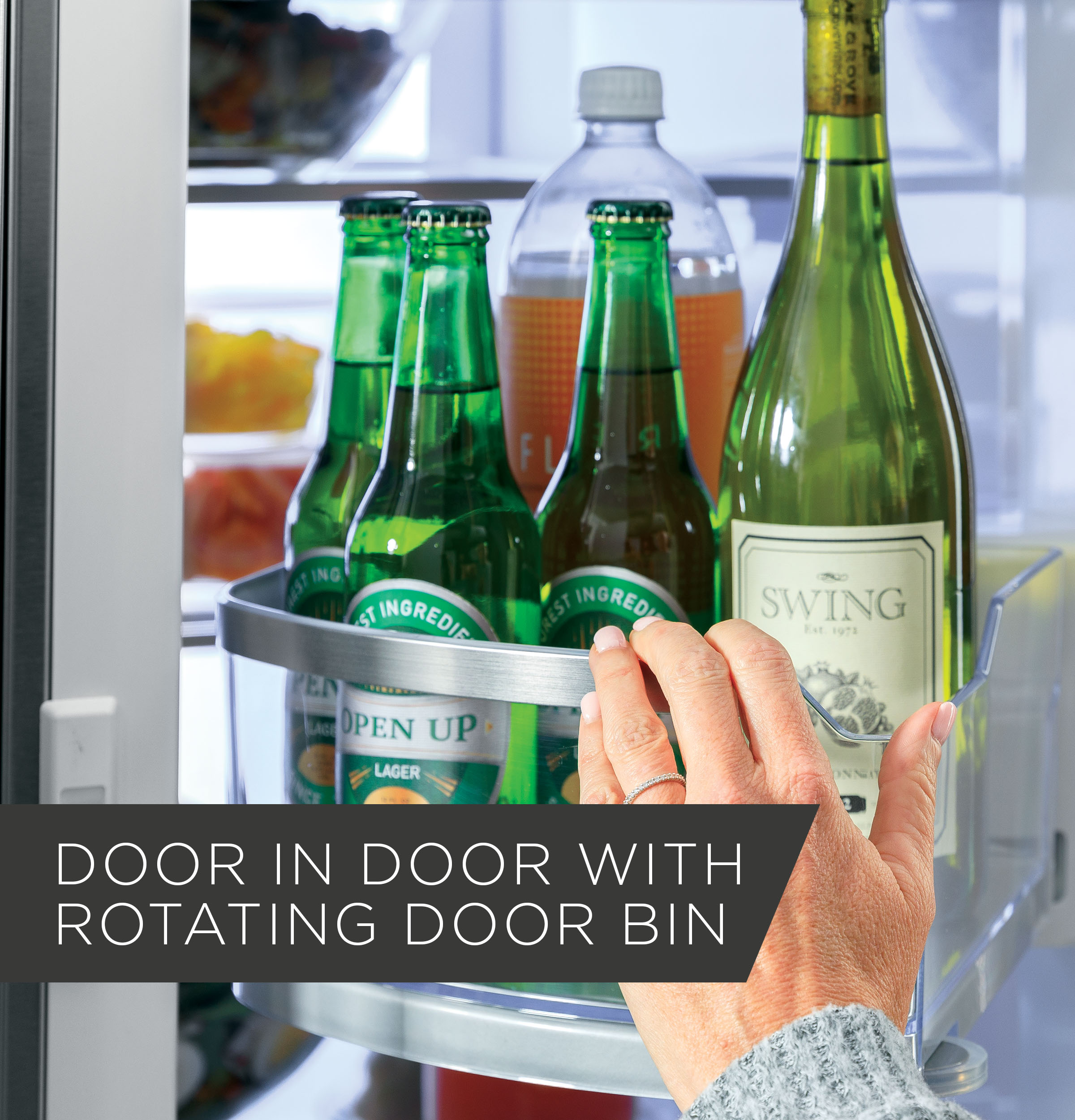 Profile 27.9 cu. ft. Smart 4-Door French Door Refrigerator with Door in  Door in Fingerprint Resistant Stainless Steel