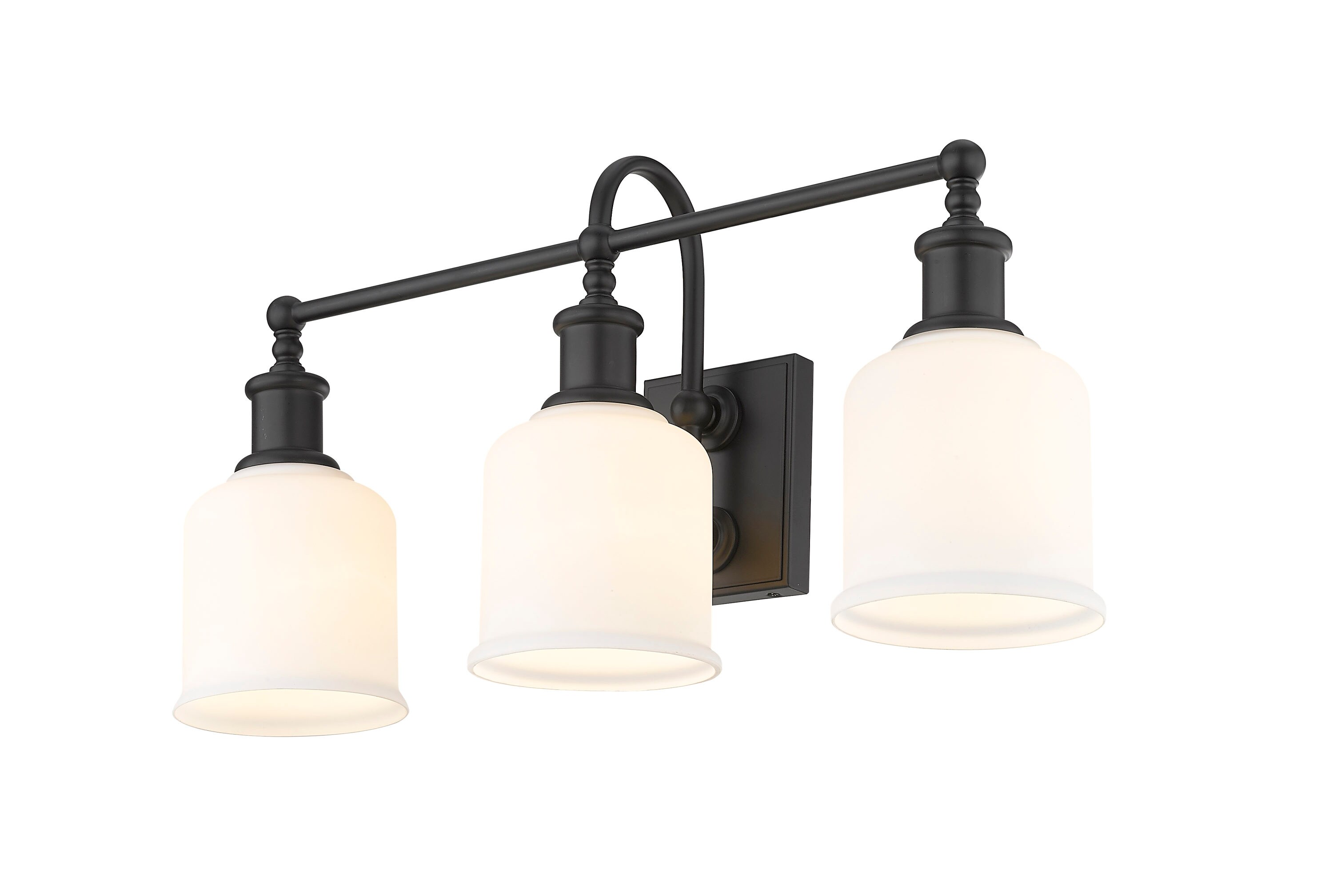 Matte black farmhouse vanity shop light