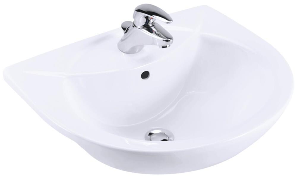 KOHLER 11160-4-0 Odeon White Drop-In Rectangular Bathroom Sink (22-in x 17.875-in)