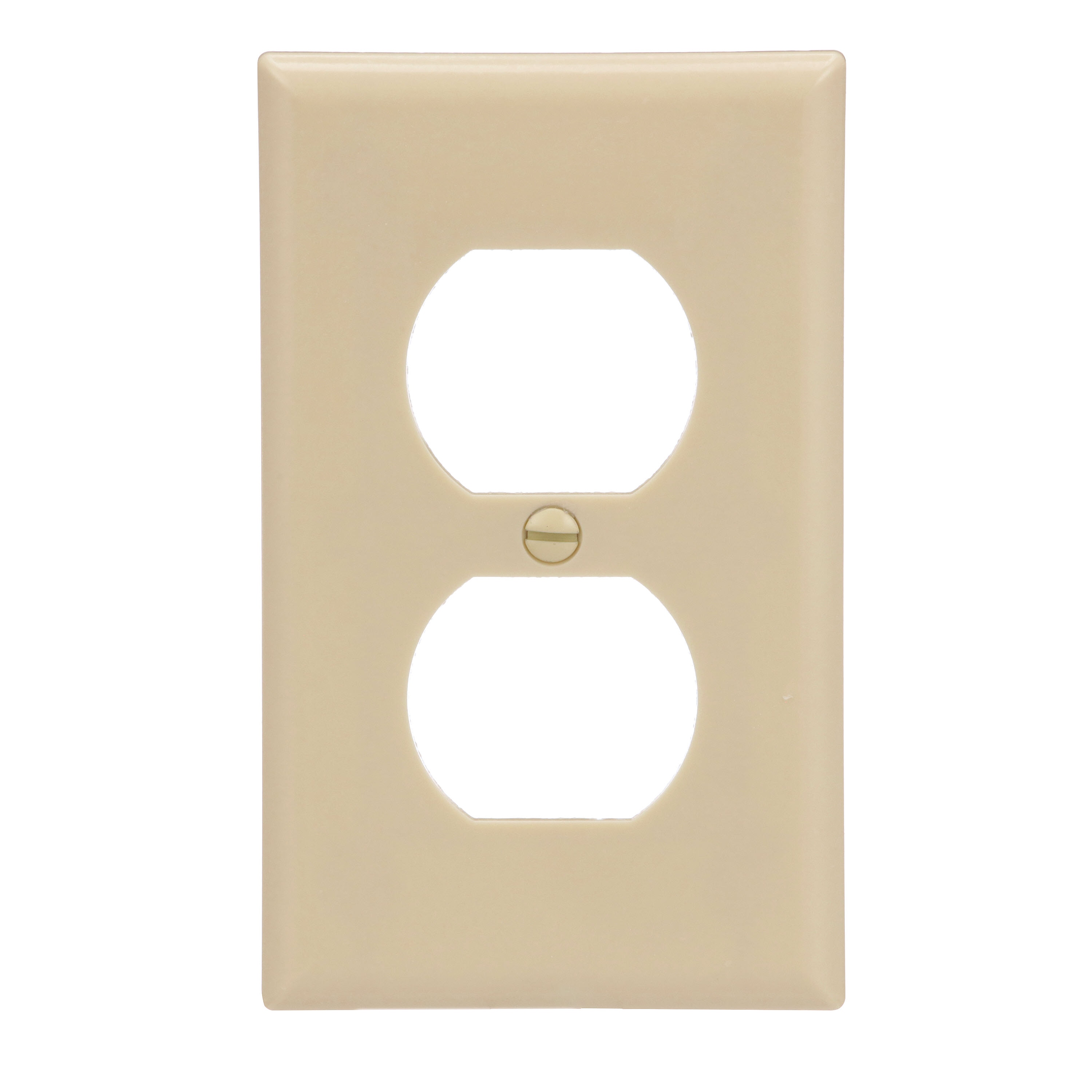 Vision Lighted Duplex Outlet Non-Metallic White Outlet Cover Plate, 6-Pack