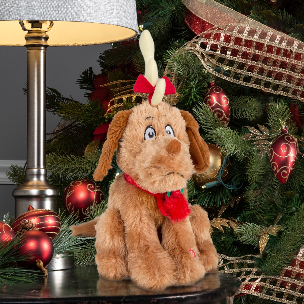 Grinch 14.96-in Musical Animatronic Decoration Dr. Seuss Max Dog  Battery-operated Batteries Included Christmas Decor in the Christmas Decor  department at